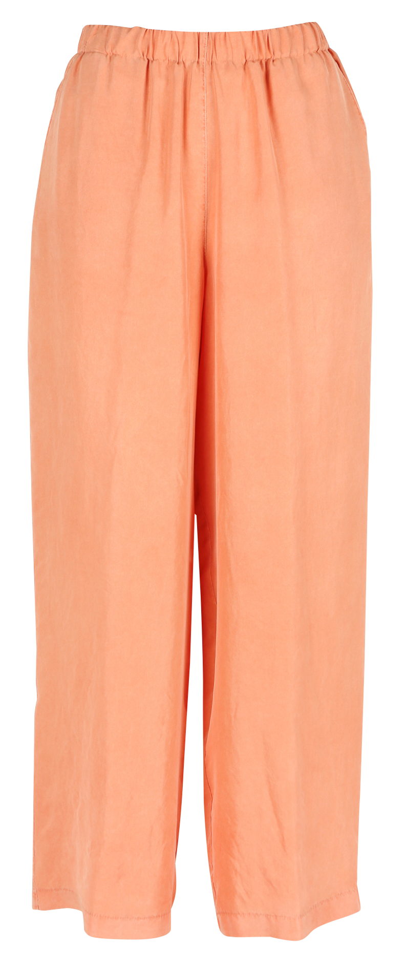 Pantalon large fluide en soie POMANDERE Orange