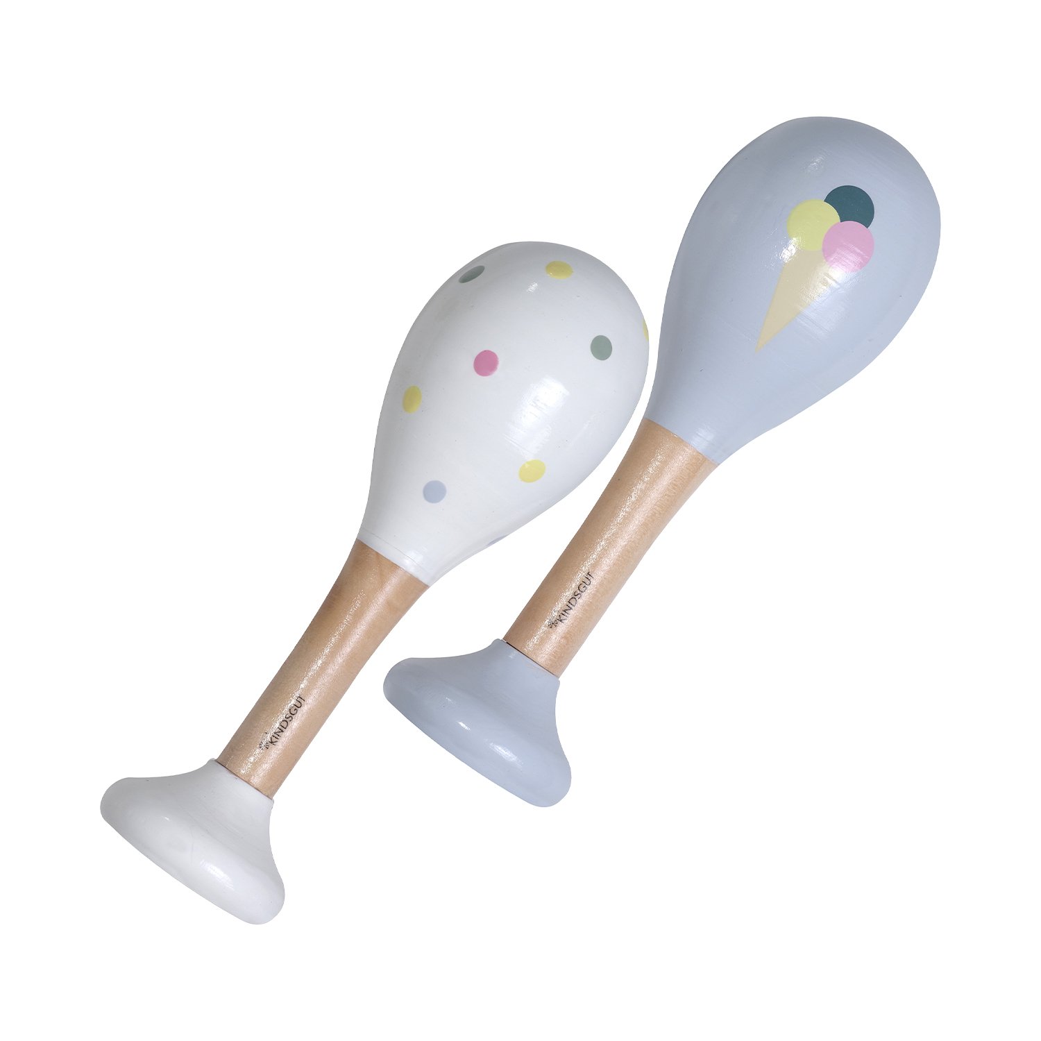 Fox and stripes rattles KINDSGUT Yellow