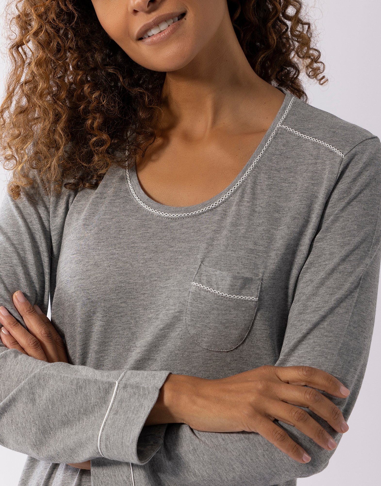 Cotton modal nightshirt LE CHAT Grey