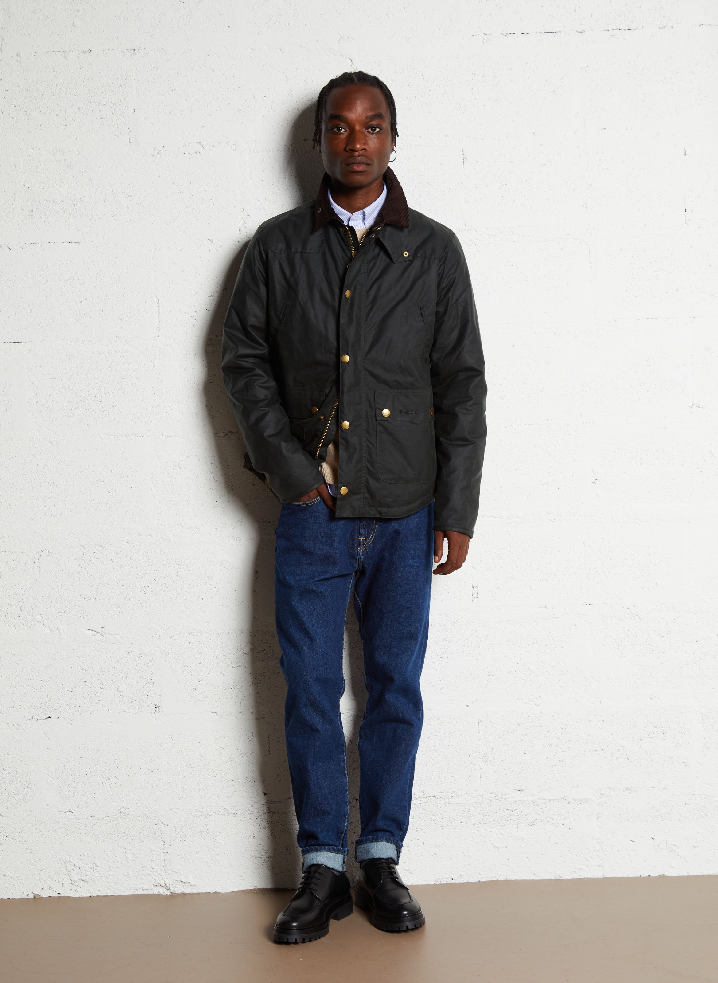 Katoenen waxjas BARBOUR Groen