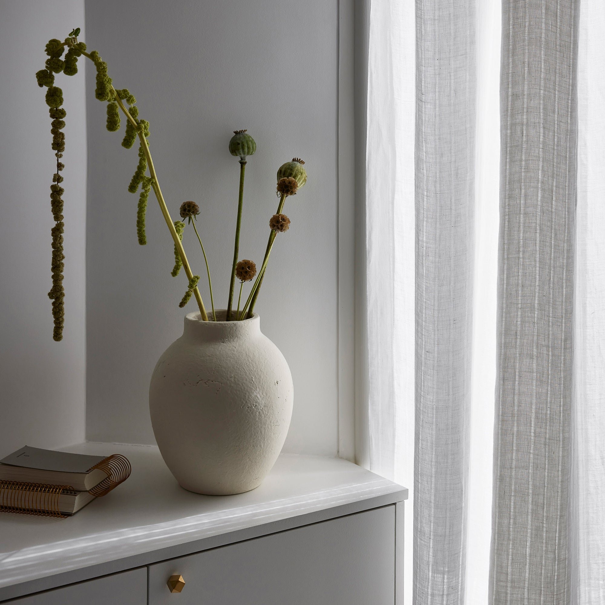 Net curtain panel MADURA White