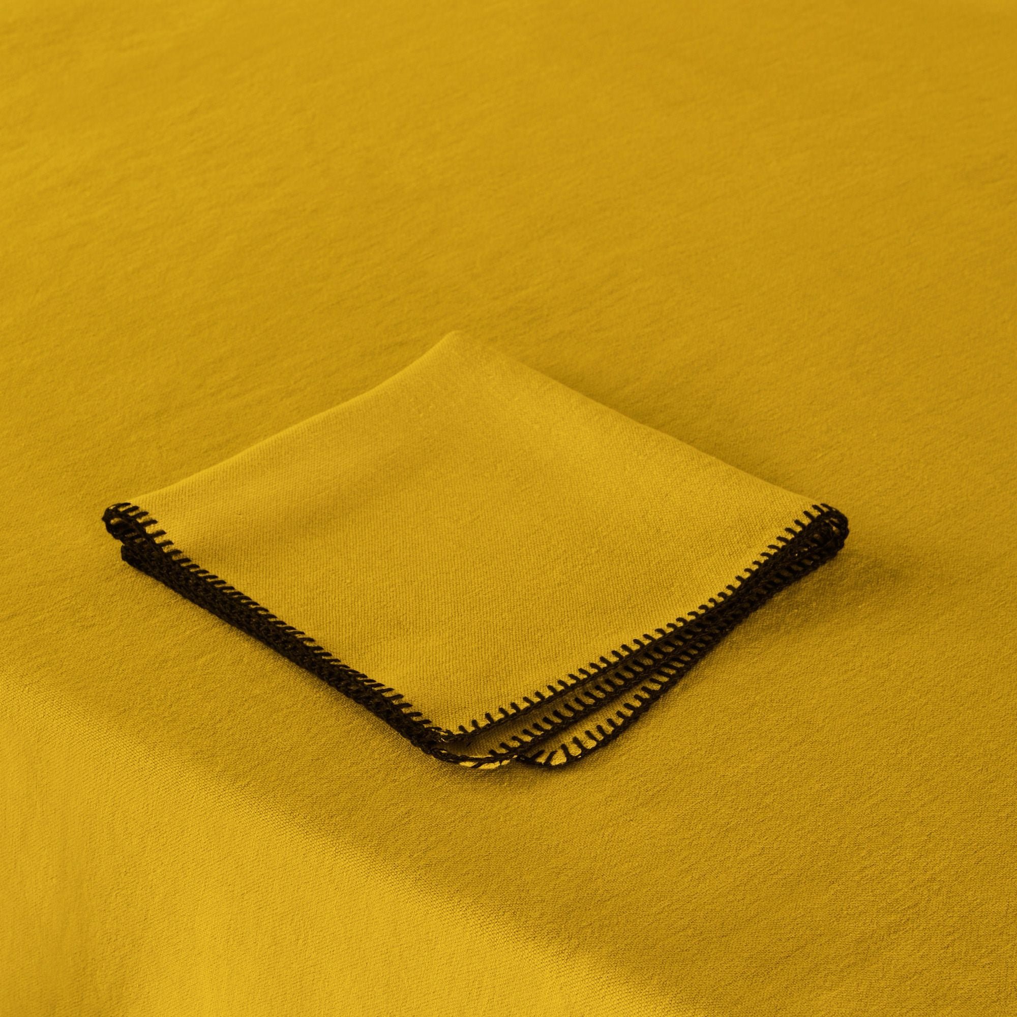 NINO - Linen napkin, 45 x 45 cm MADURA Yellow