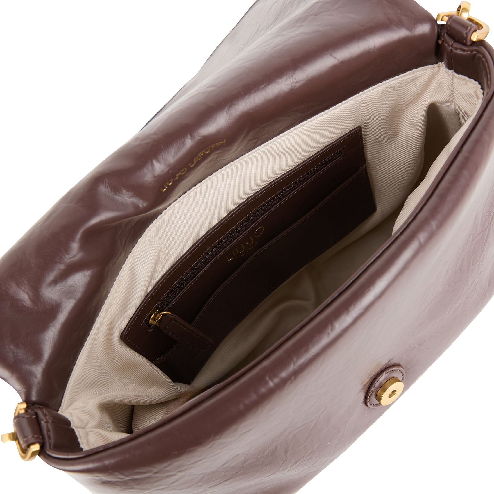 Sac porté épaule à rabat LIU JO Marron