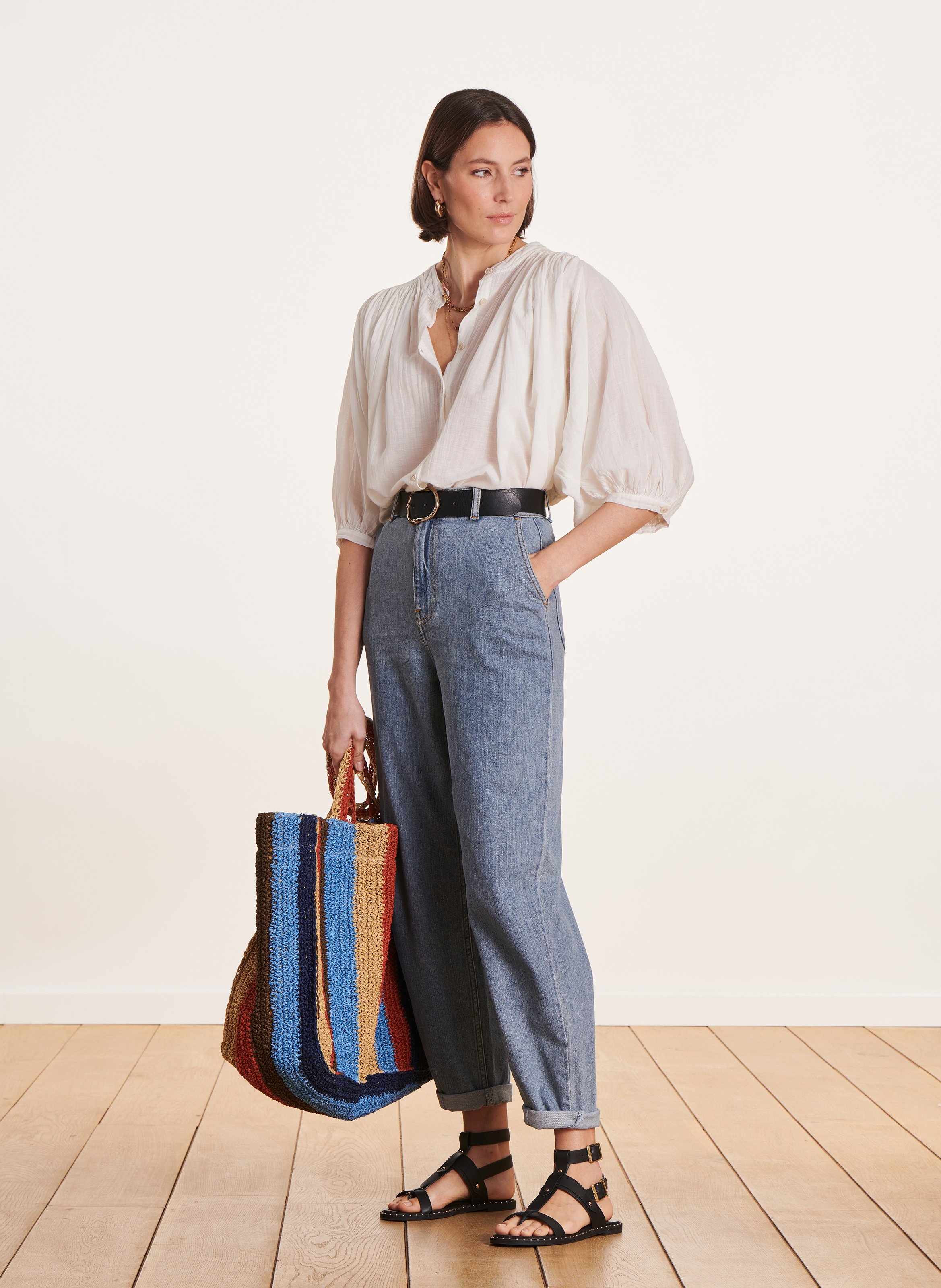 Straight 7/8 length jeans LA FEE MARABOUTEE Blue