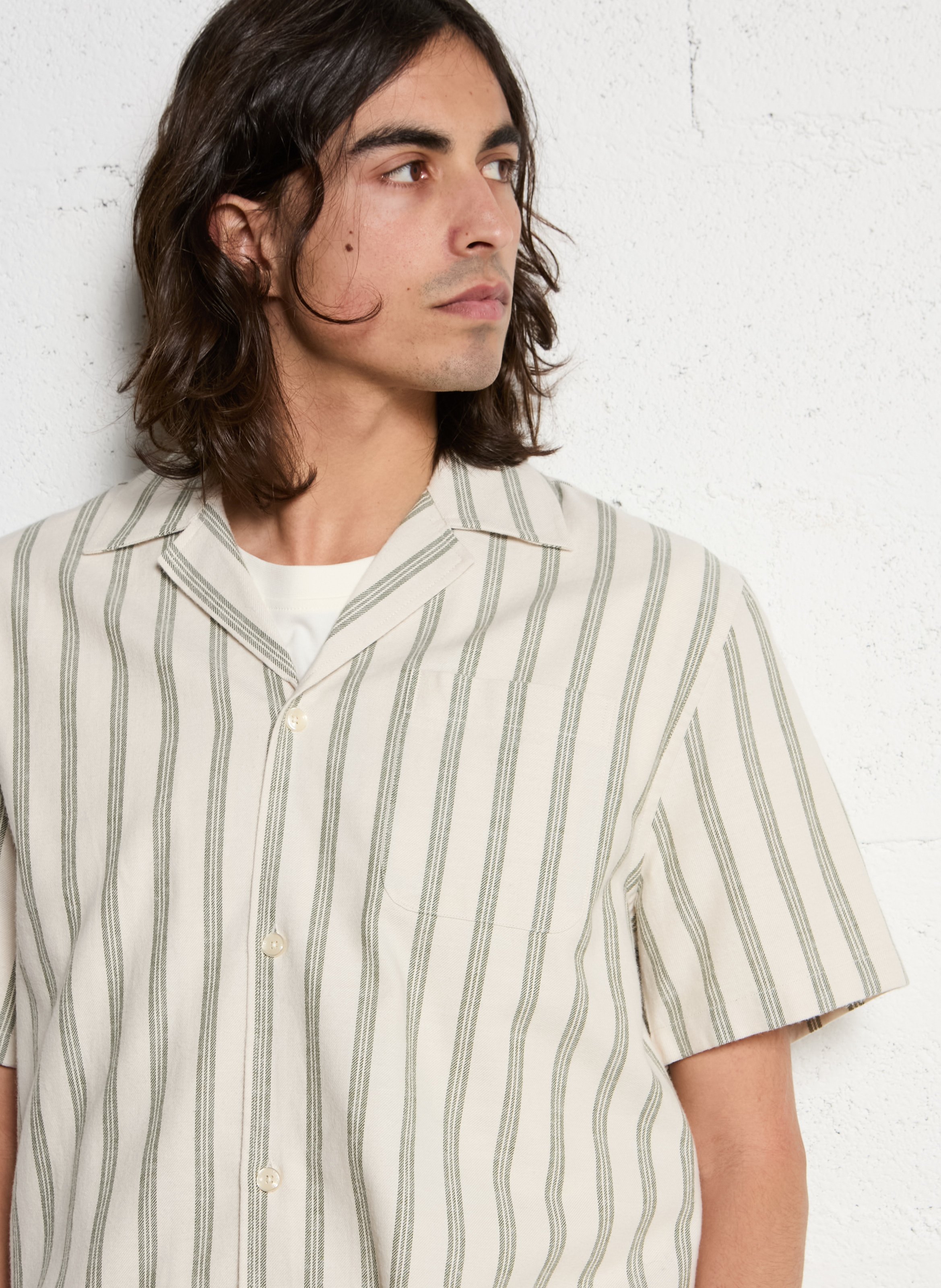 Loose-fit striped cotton shirt LES DEUX Multicolored