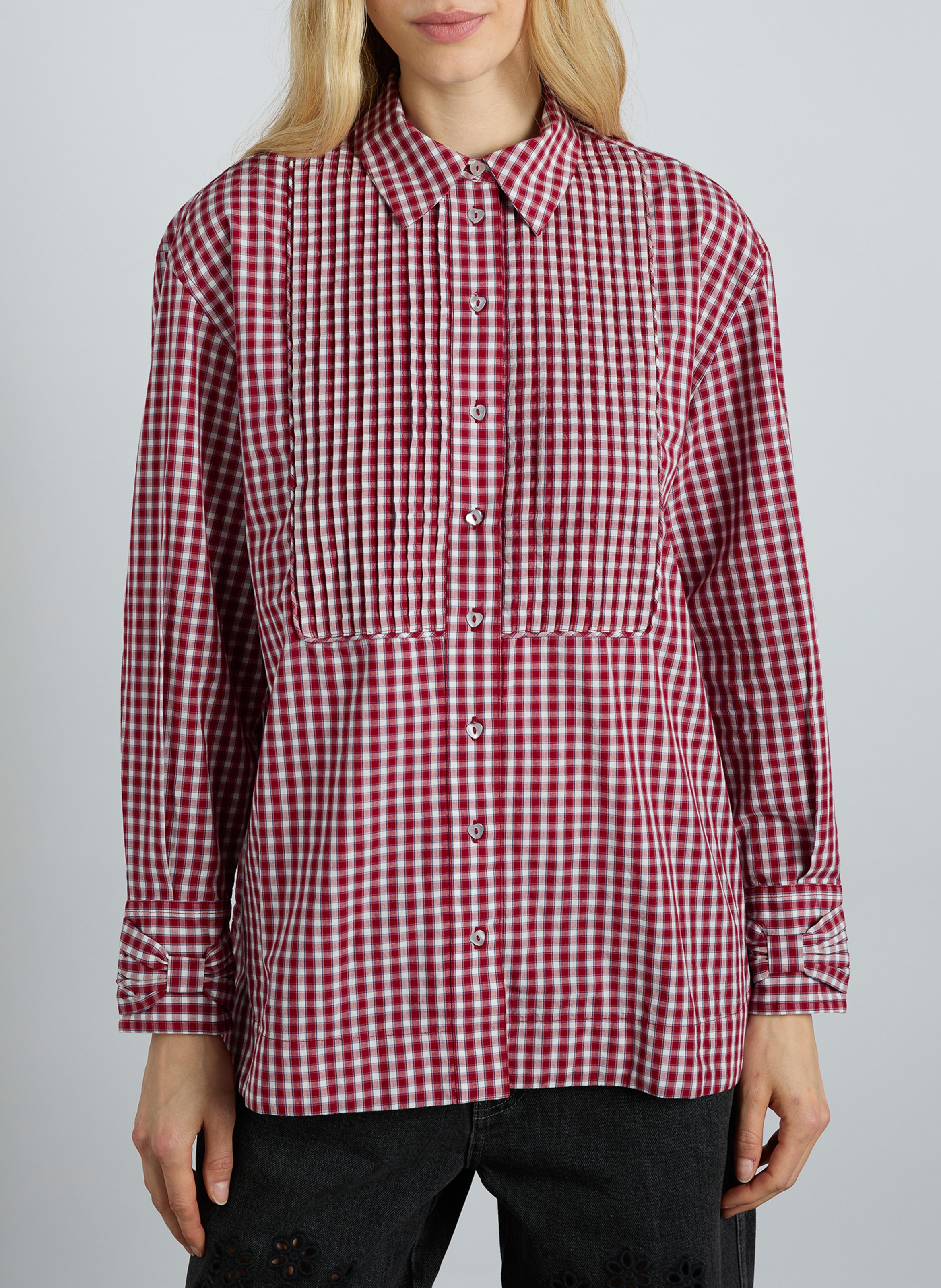 Straight gingham shirt DAMSON MADDER Brown
