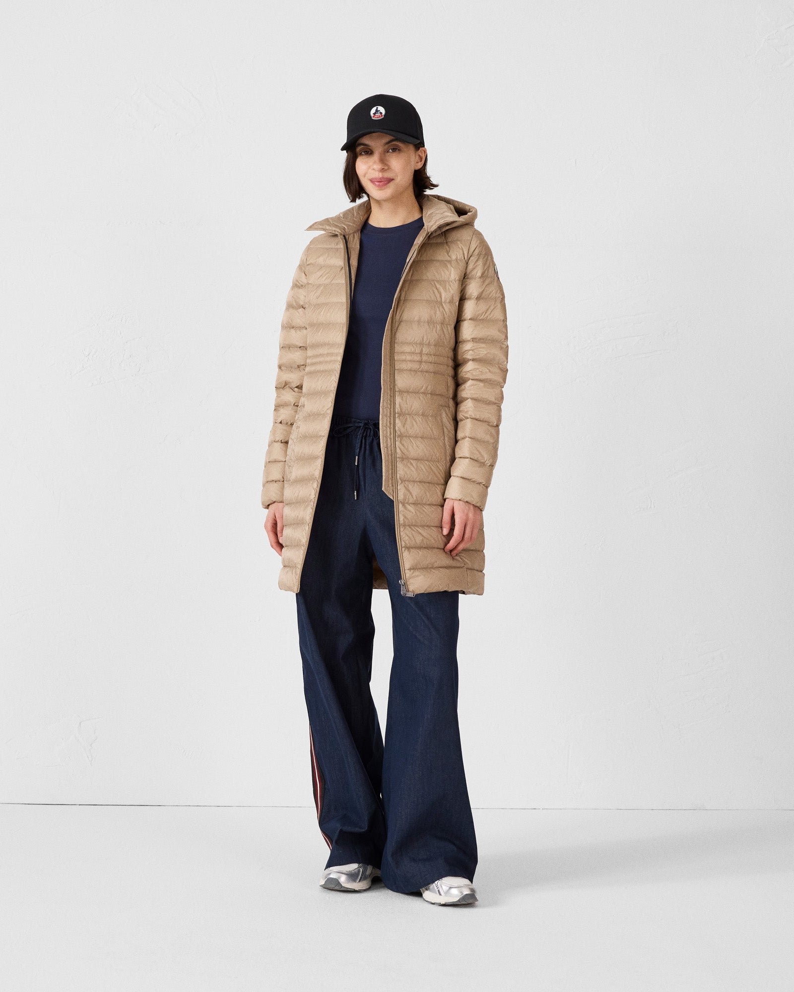 Long hooded puffer coat vero 2.0 JOTT Beige