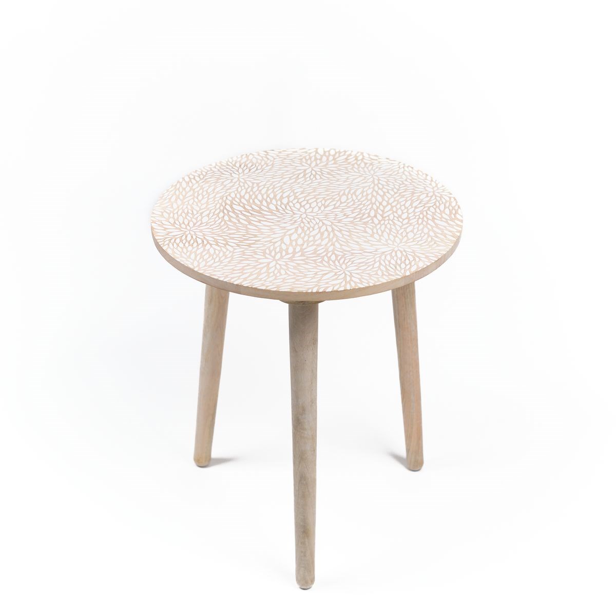 Wooden end table FACTORY Beige
