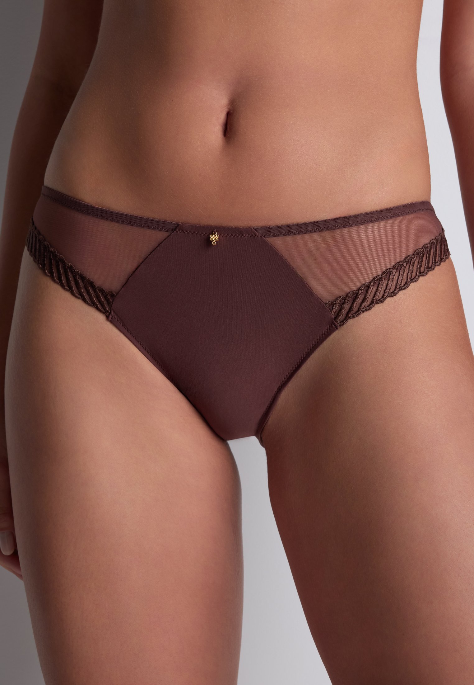 Brazilian-style panties AUBADE Brown