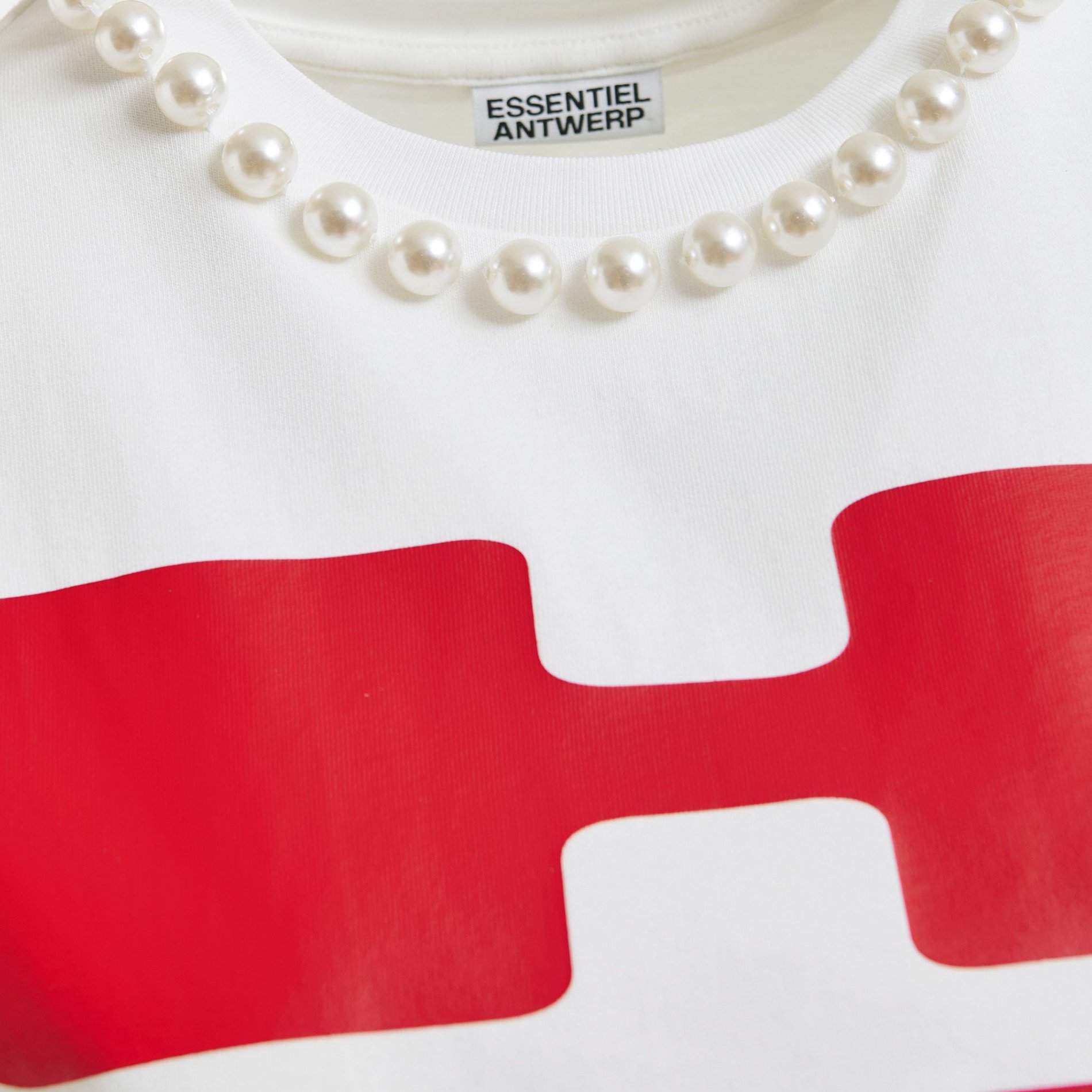 Tee-shirt col rond en coton ESSENTIEL ANTWERP Blanc