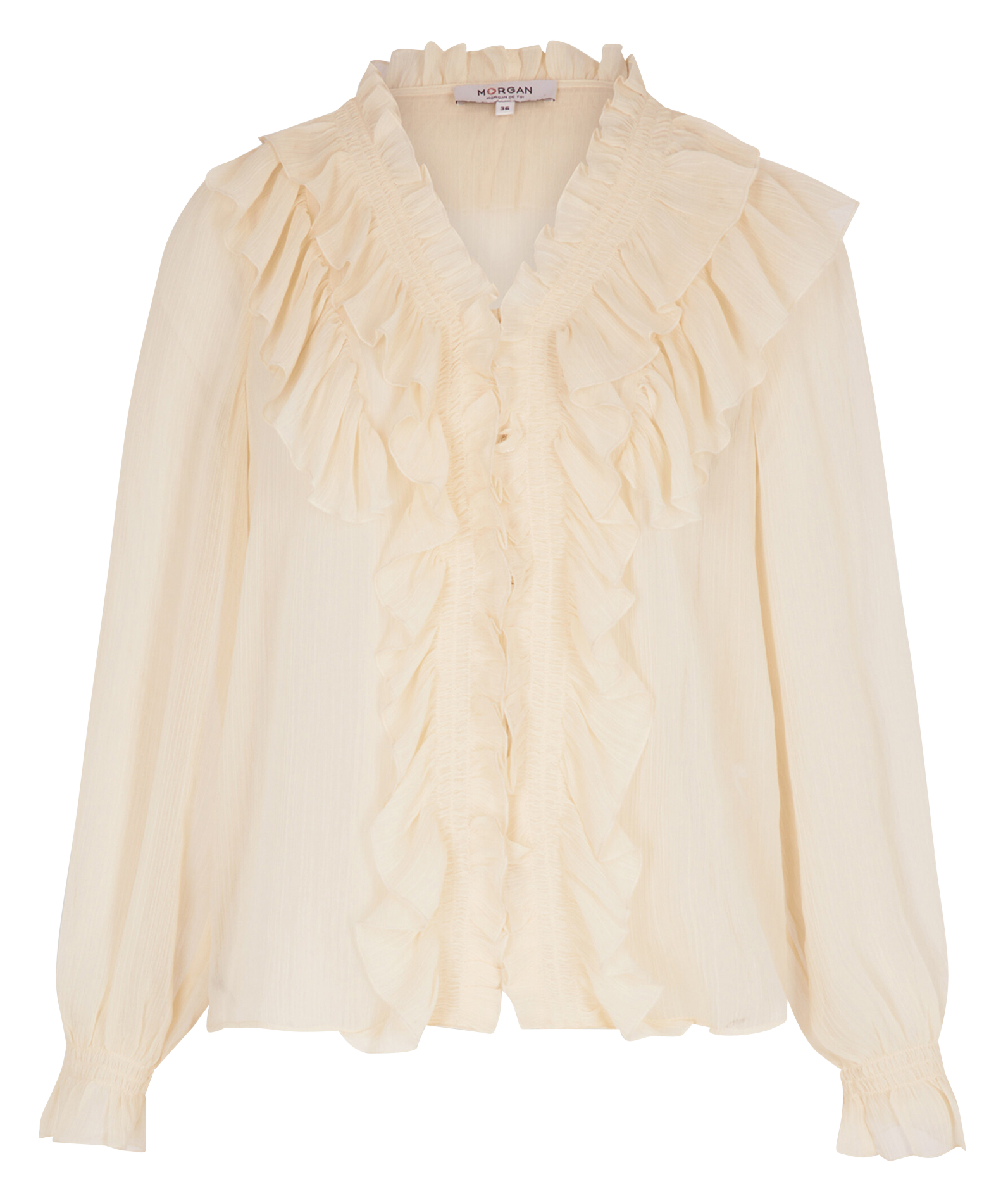 V-neck shirt MORGAN Beige
