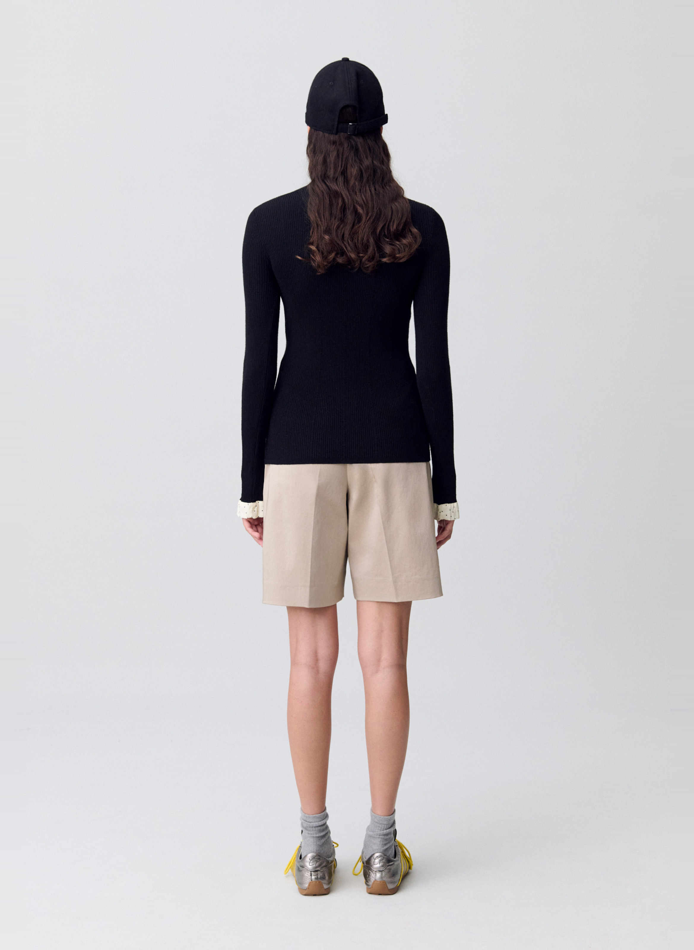 Pull col rond en laine mélangée CLAUDIE PIERLOT Noir