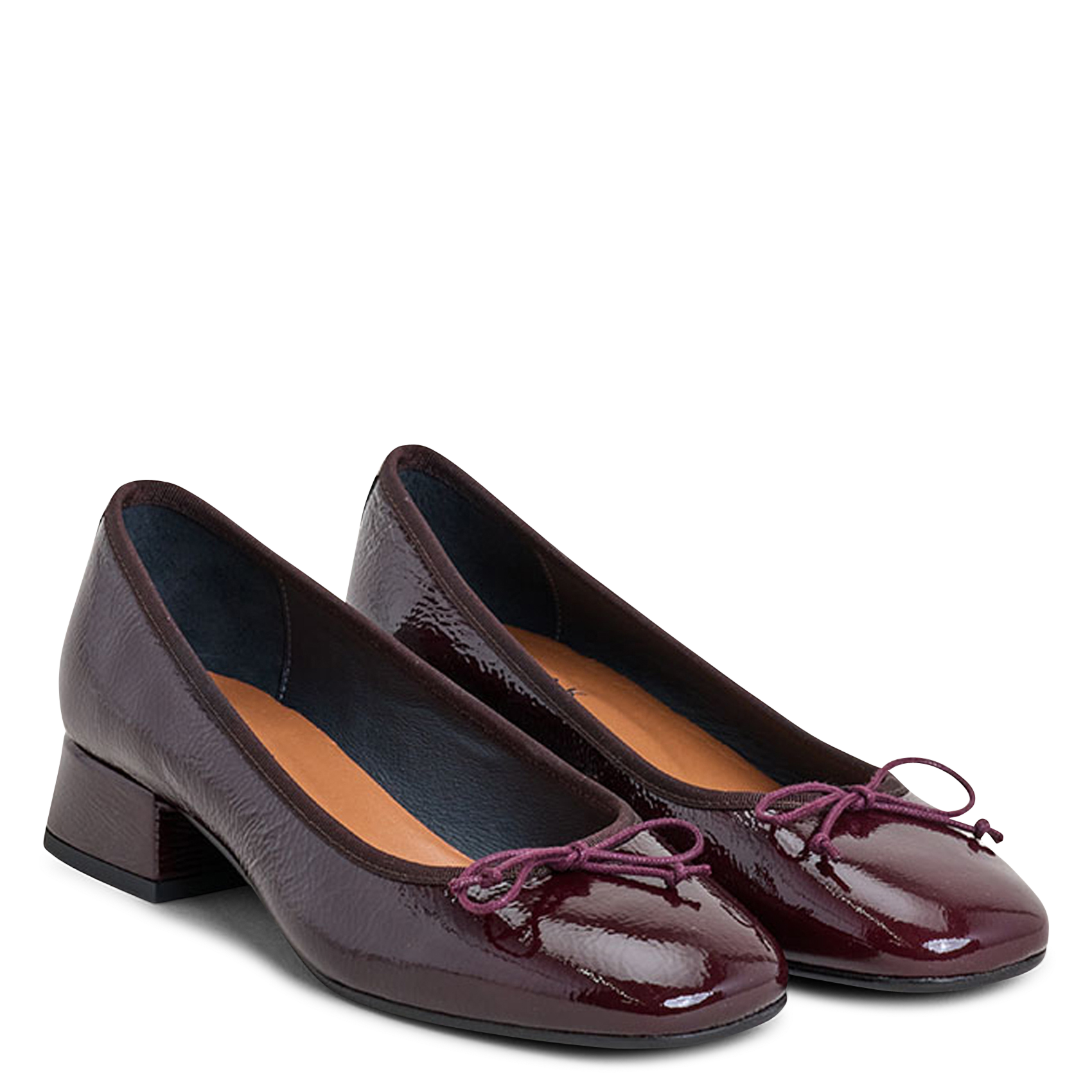 Heeled patent leather ballet pumps JONAK Red