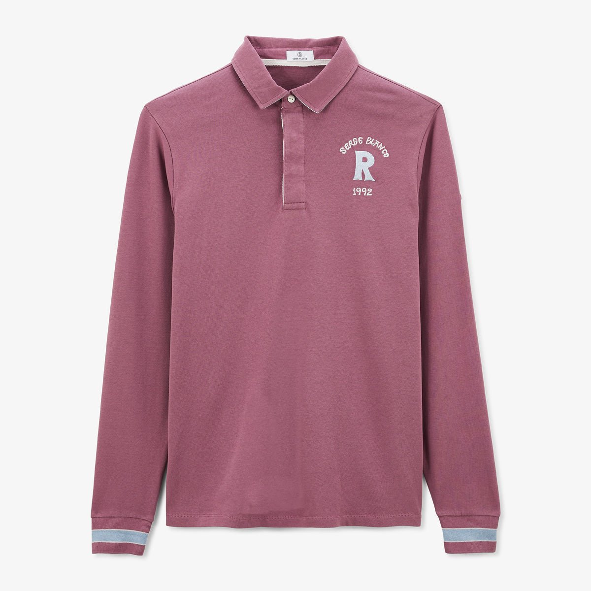 Long-sleeved rugby polo SERGE BLANCO Purple