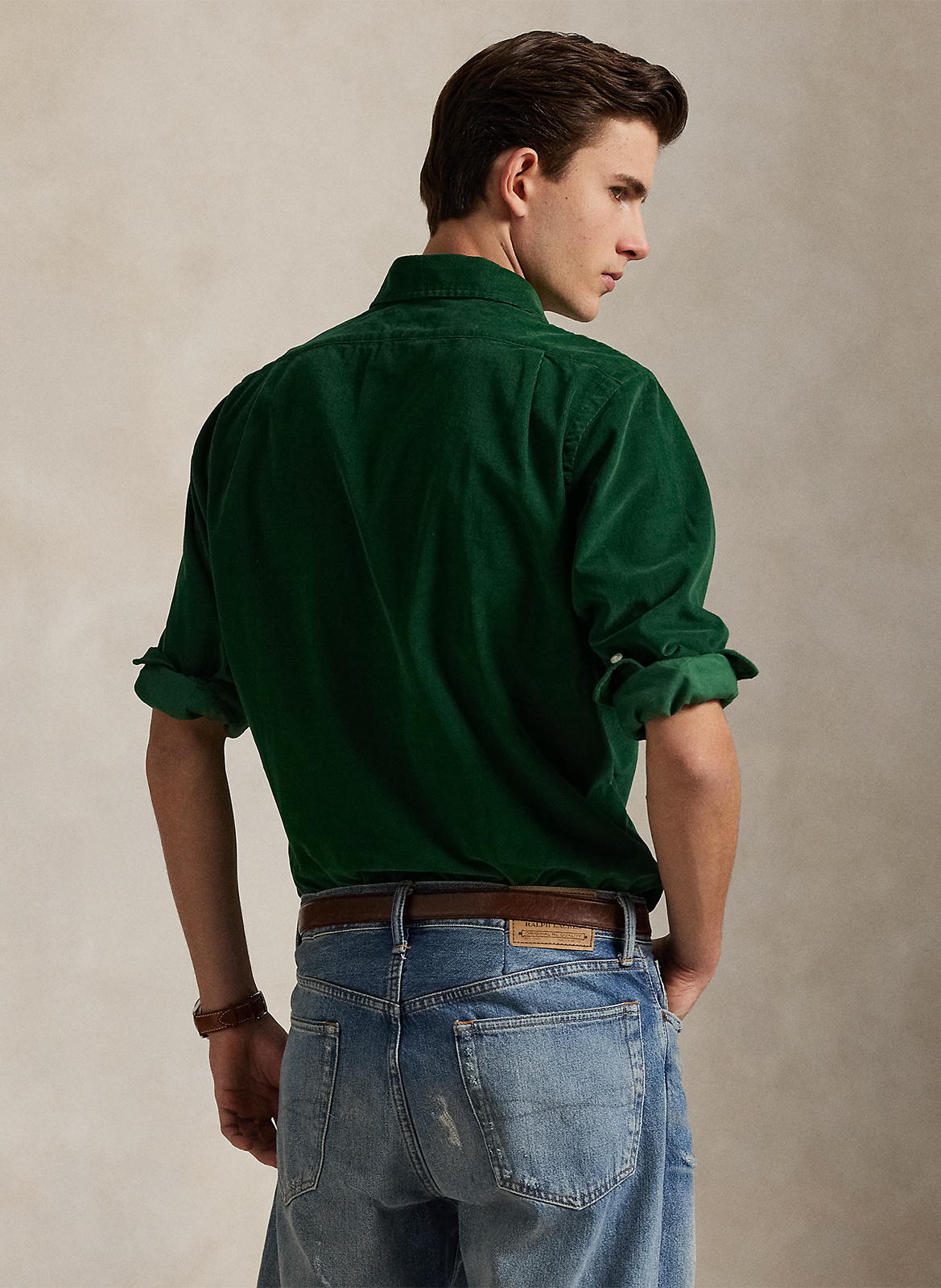 Blouse met klassieke kraag POLO RALPH LAUREN Groen