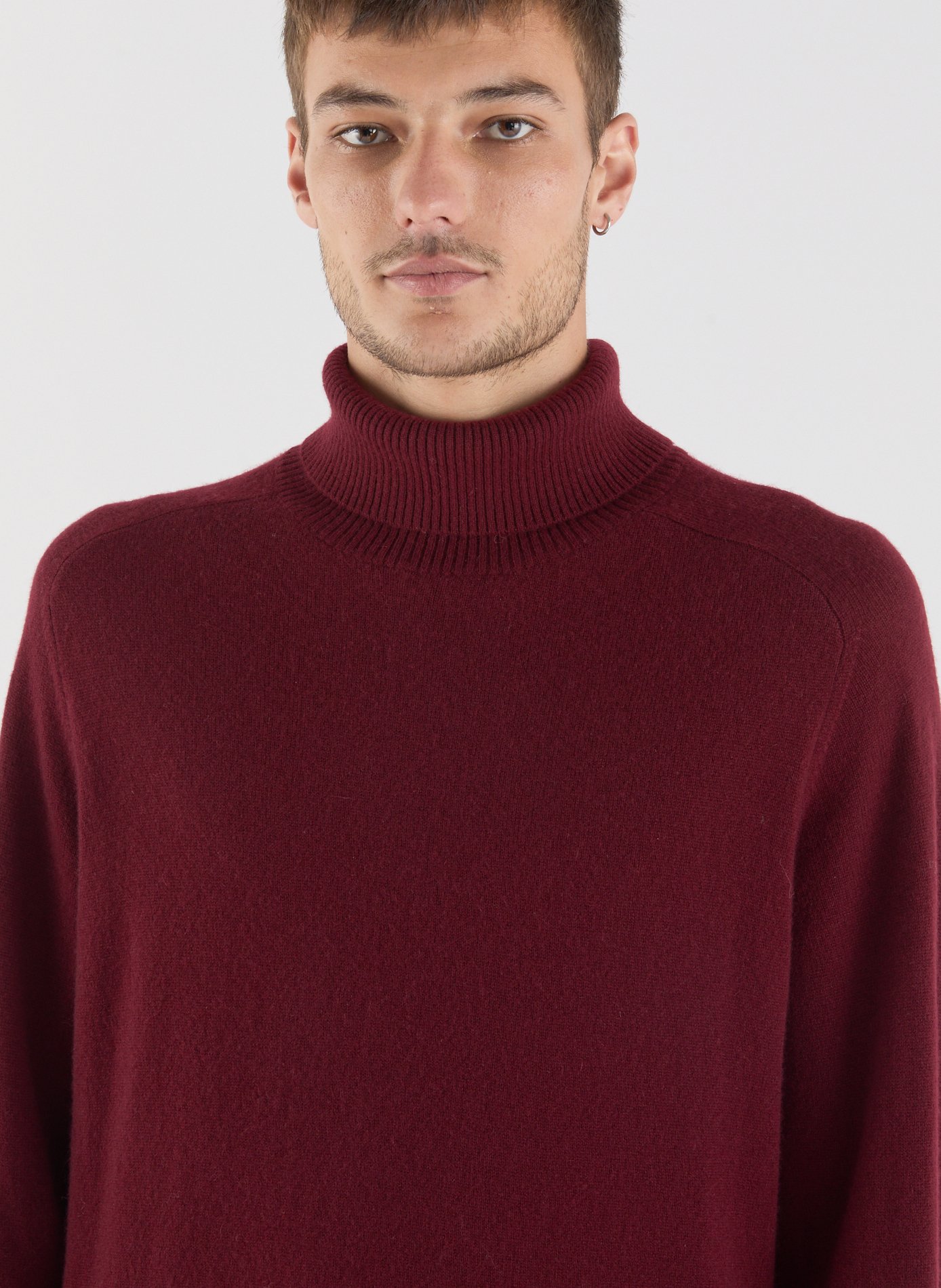 Loose-fit high-neck cashmere sweater SAISON 1865 Purple