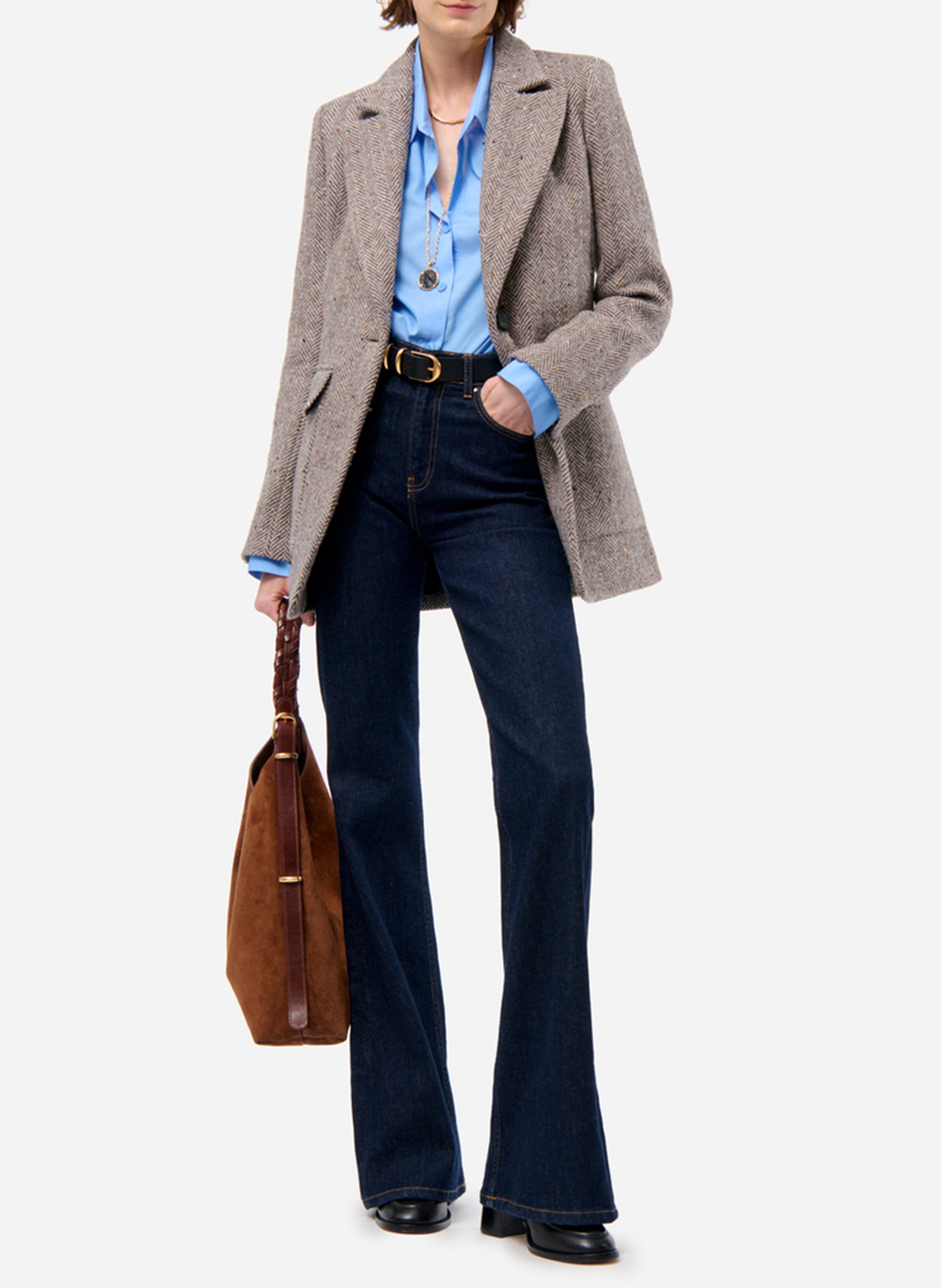 Wool-blend blazer VANESSA BRUNO Grey