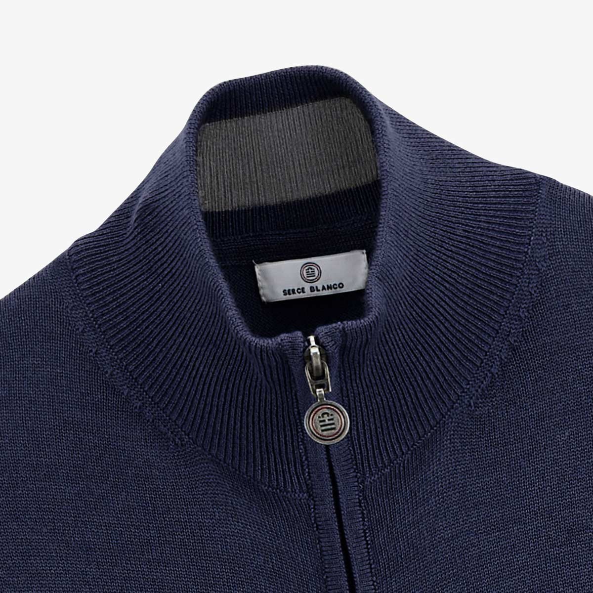 English knit cardigan SERGE BLANCO Blue