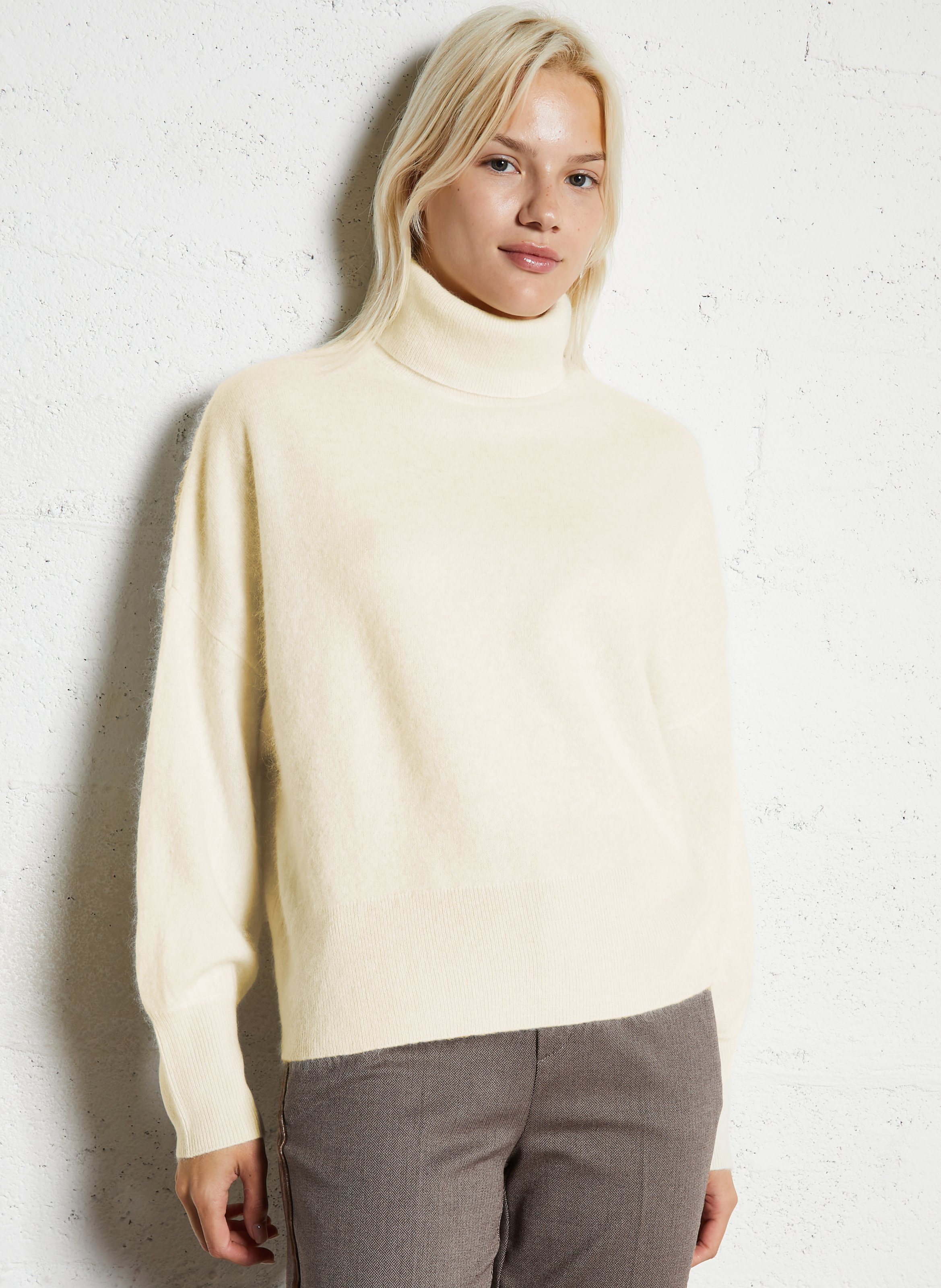 Pull ample col roulé en laine et cachemire SUD EXPRESS