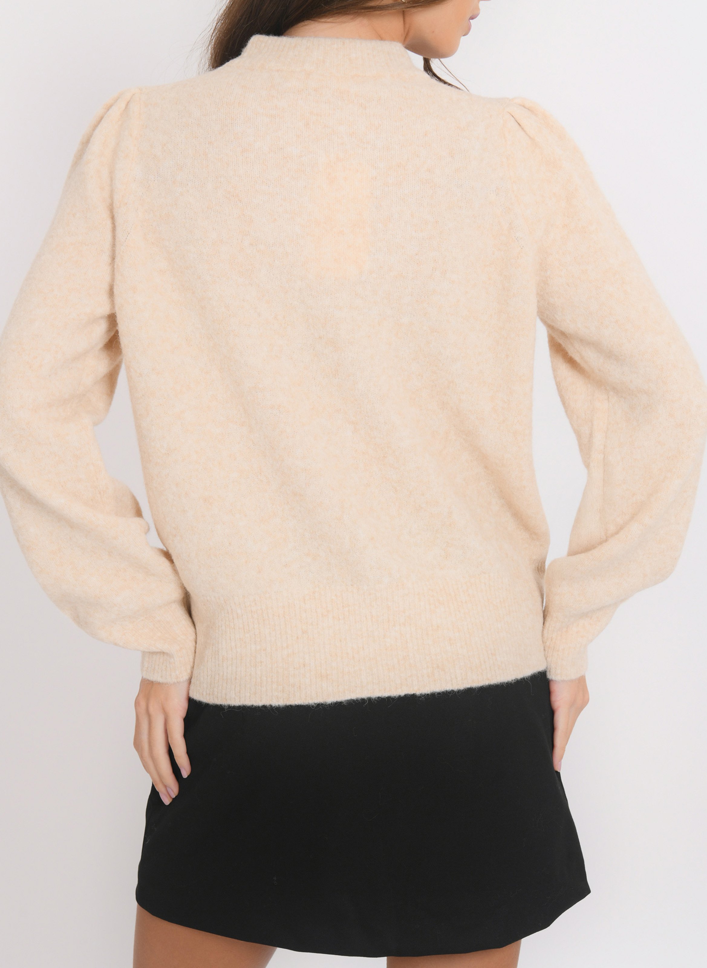 Kurzärmliger Pullover mit Rundhalsausschnitt KOOKAI Beige