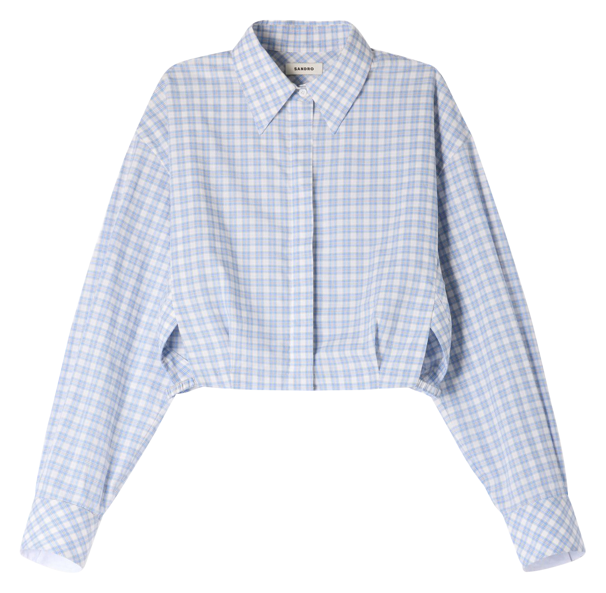 Chemise col classique à carreaux SANDRO Bleu