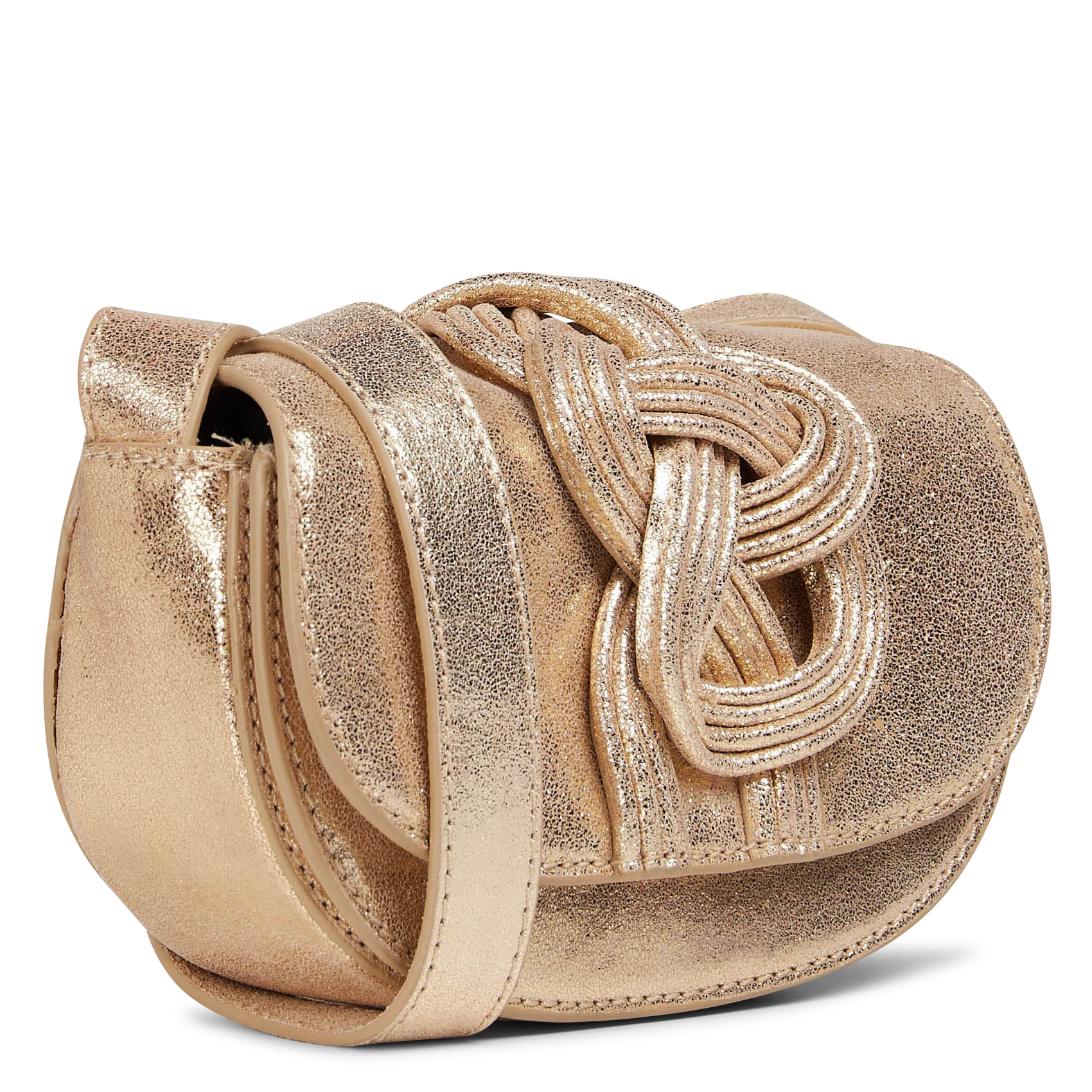Sac bandoulière en cuir MAISON 123 Doré