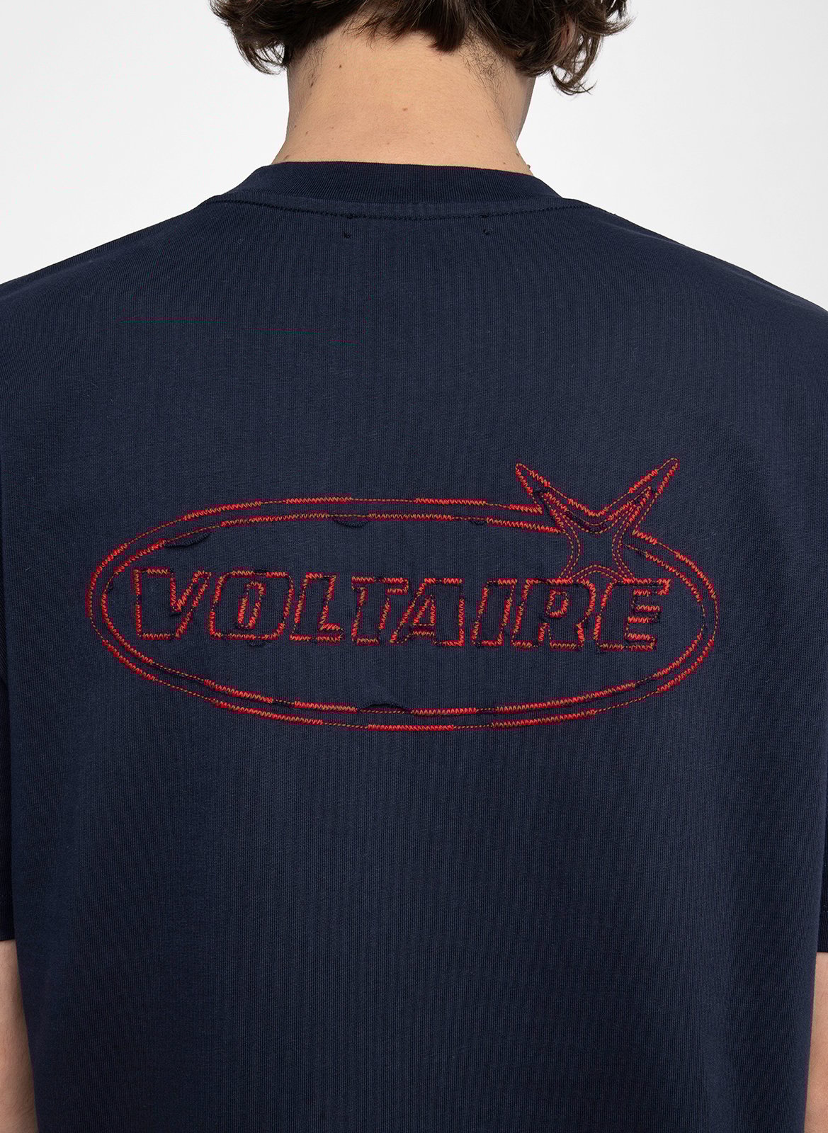 Gerade geschnittenes Rundhals-T-Shirt aus Baumwolle ZADIG&VOLTAIRE Blau