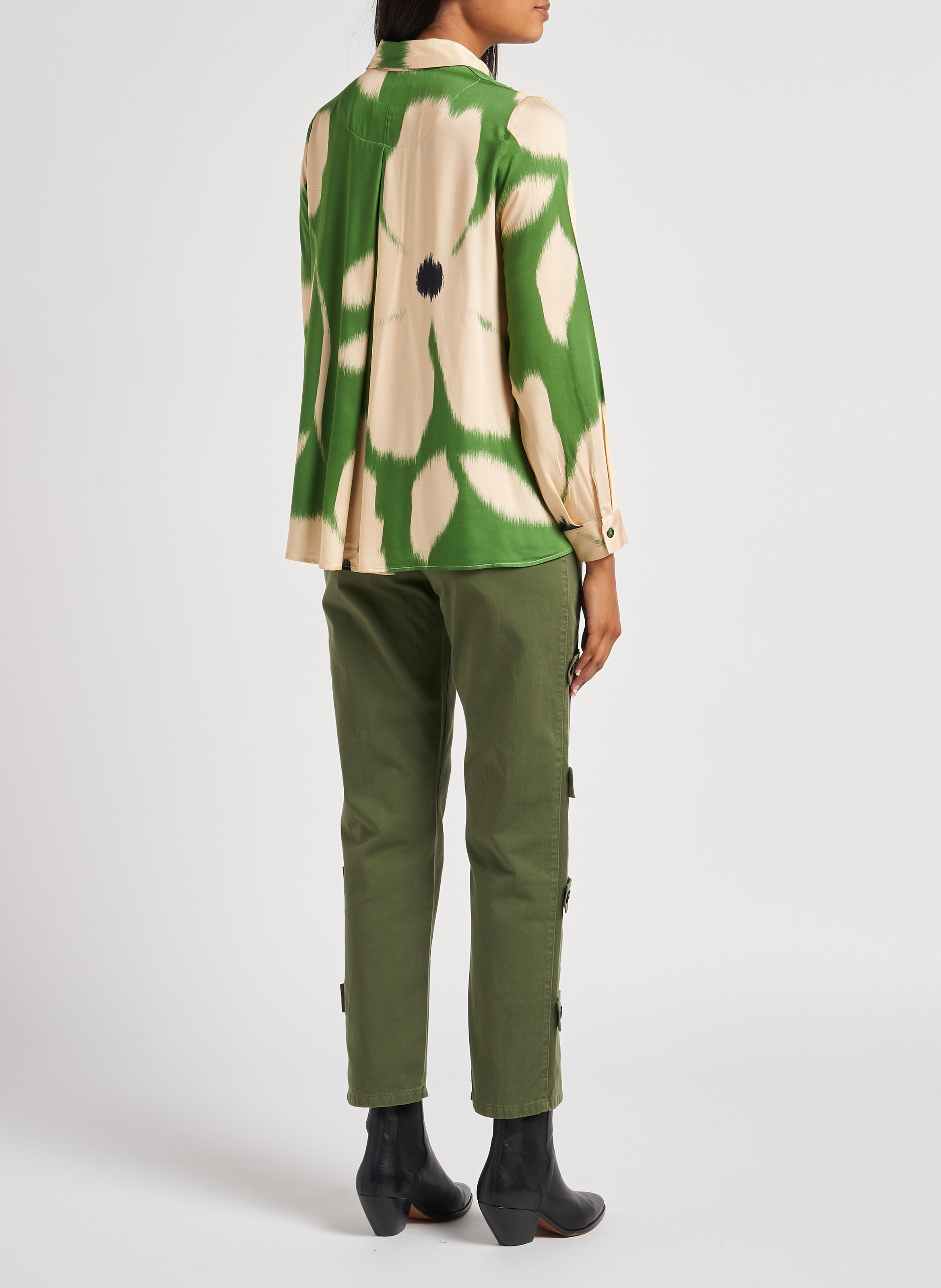 Rechte, katoenen broek PINKO Kaki