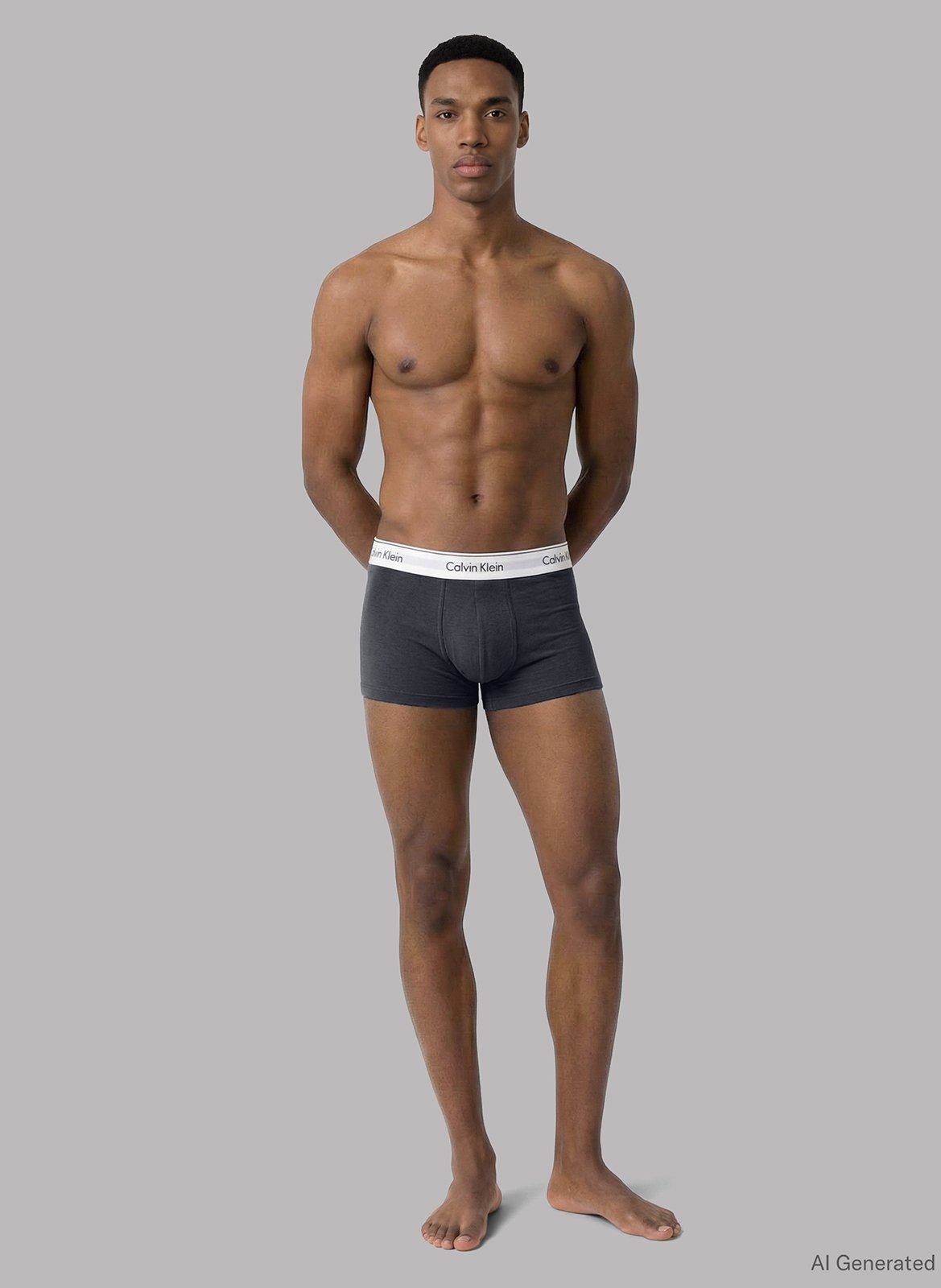 Pack of three cotton-blend boxers CALVIN KLEIN UNDERWEAR Blue