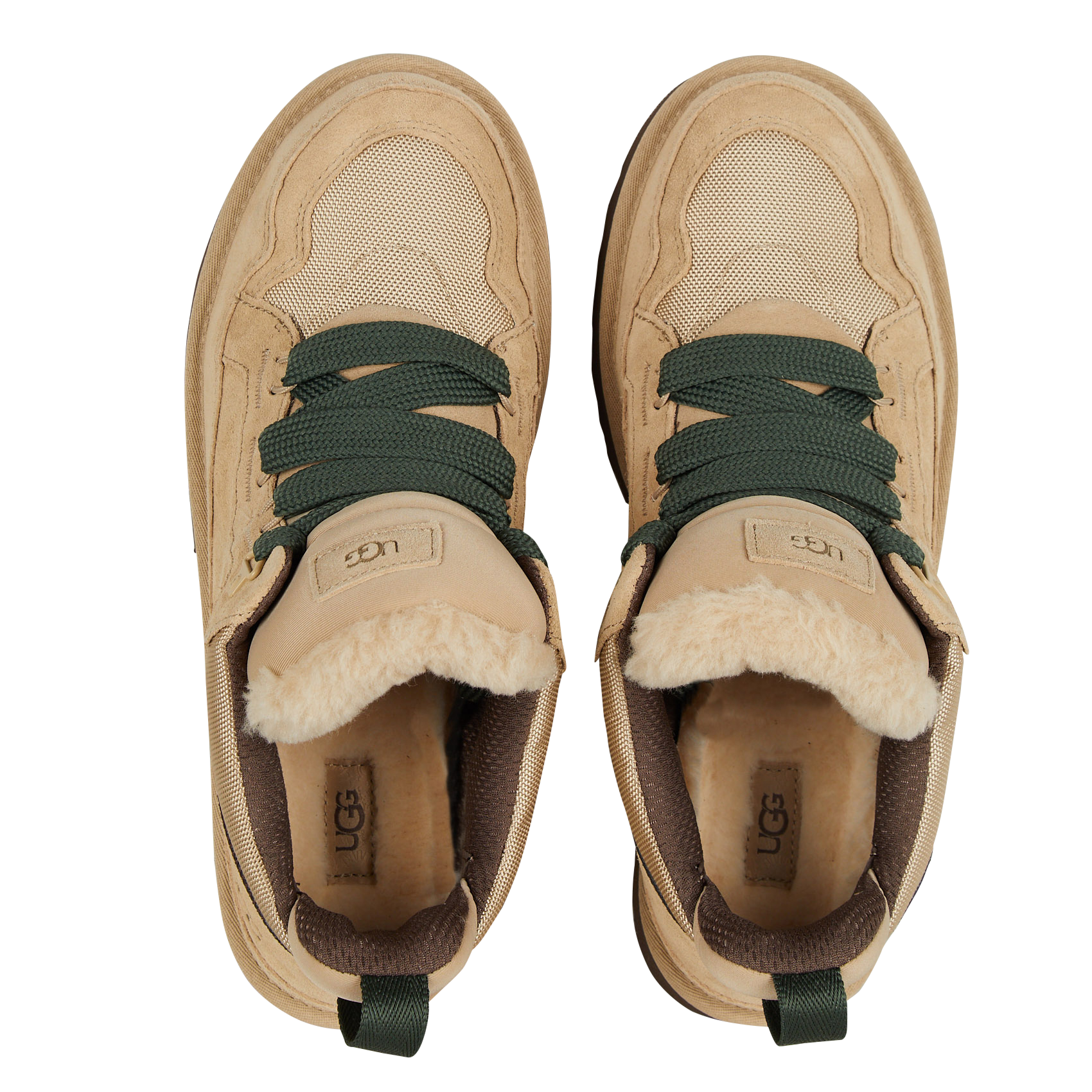 Baskets basses à lacets en cuir mélangé UGG Multicolore