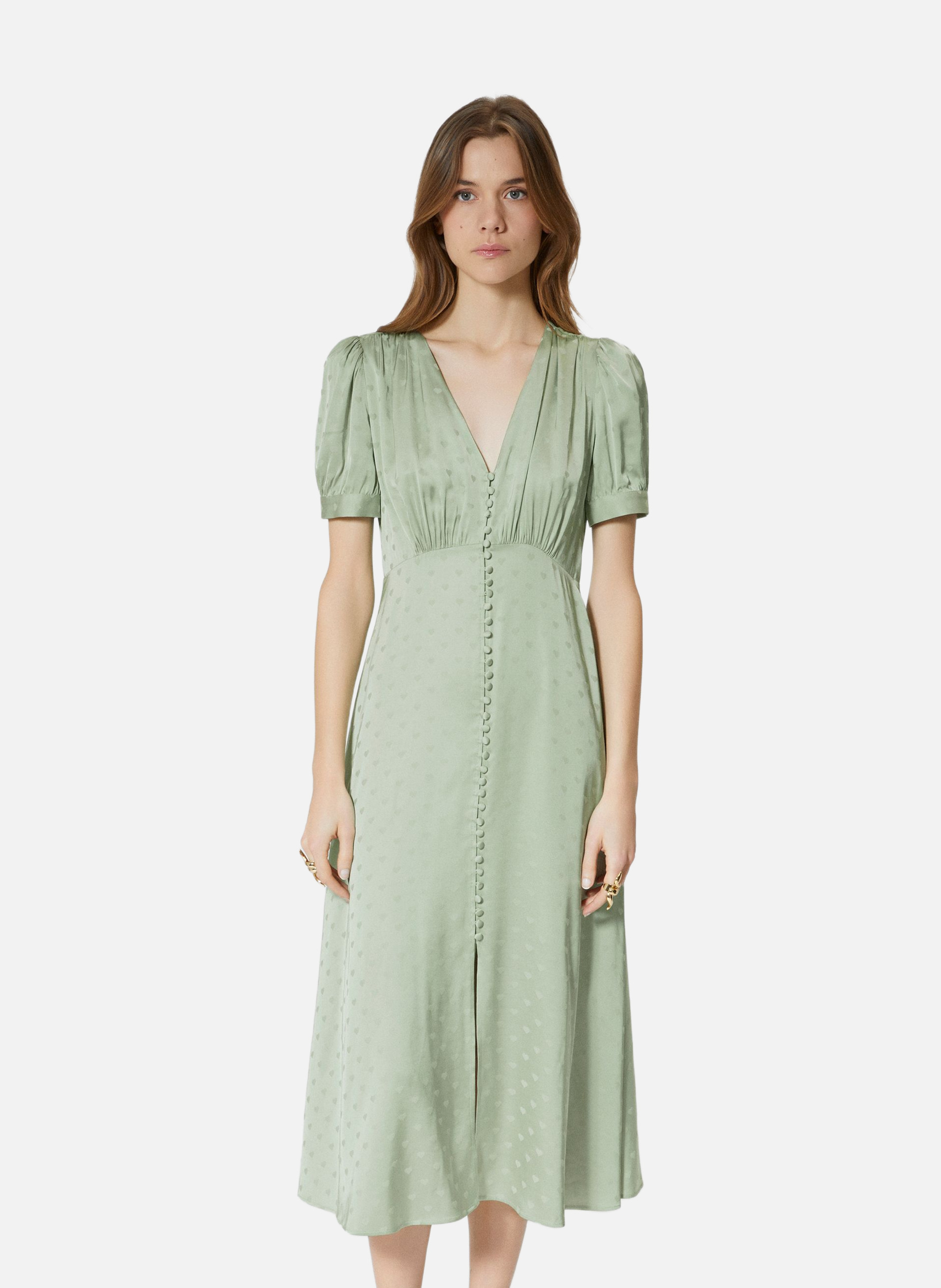 Robe longue jacquard cœur THE KOOPLES Vert