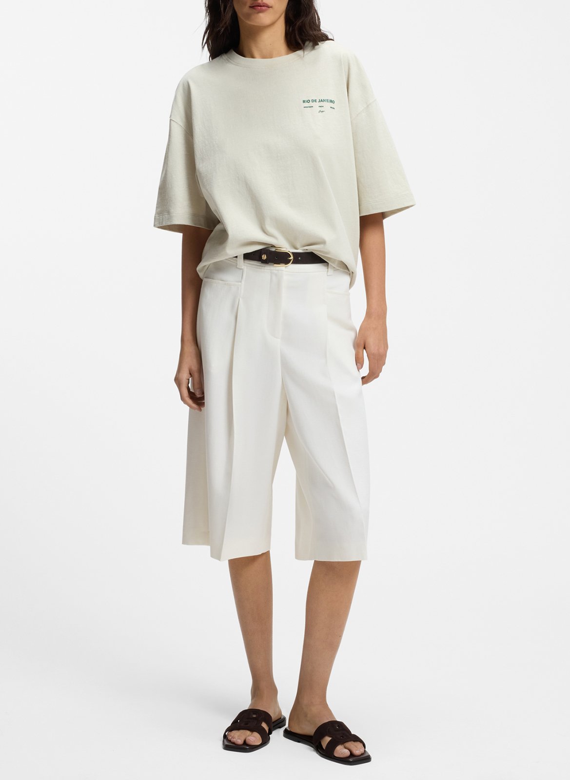 Straight Bermuda shorts BOSS Beige