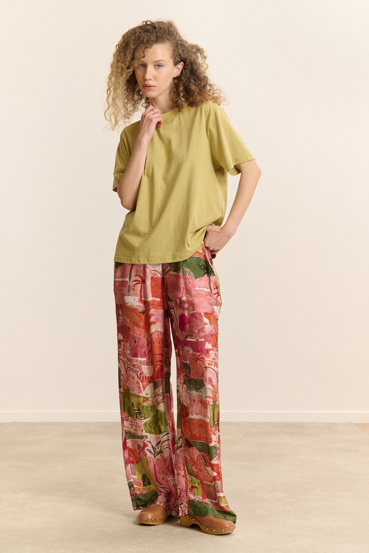 Short-sleeve plain T-shirt GARANCE PARIS Green