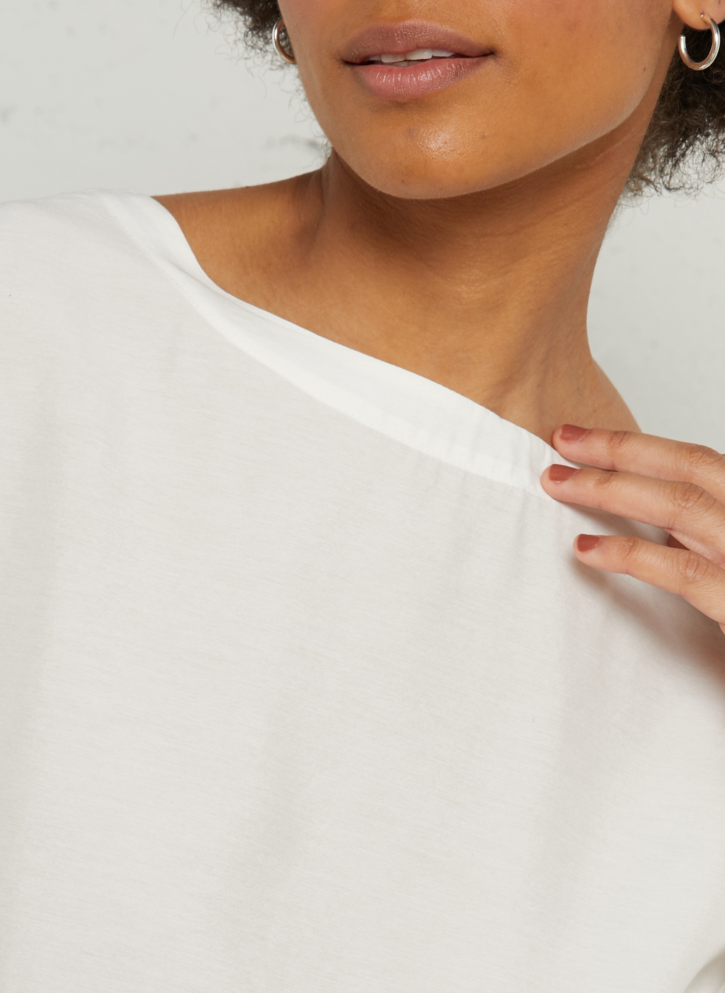 Oversized round-neck top MASSCOB White