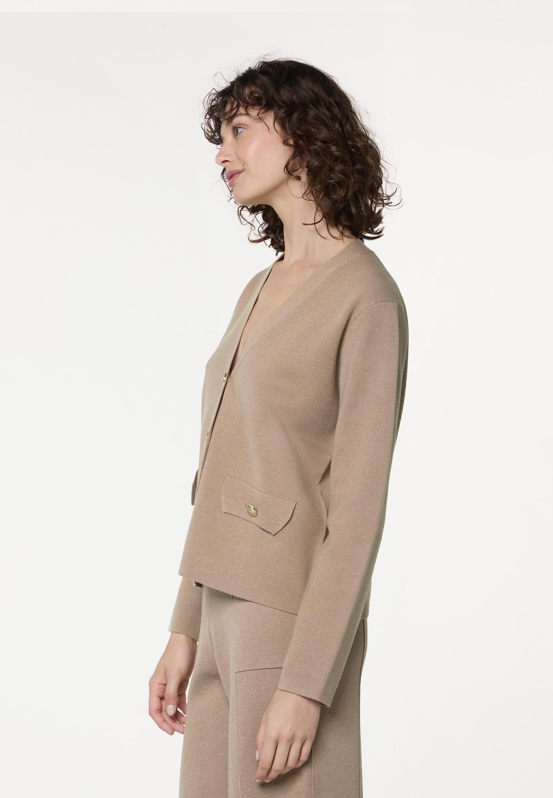 Short knitted jacket RODIER Brown