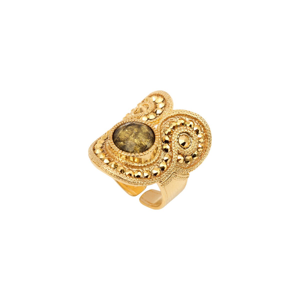 Bague ajustable   ajustable doré à l'or fin SATELLITE PARIS