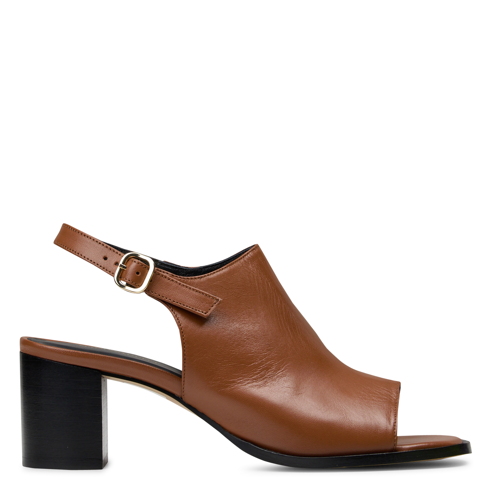 Einfarbige Ledersandalen mit Absätzen MAISON TOUFET Braun