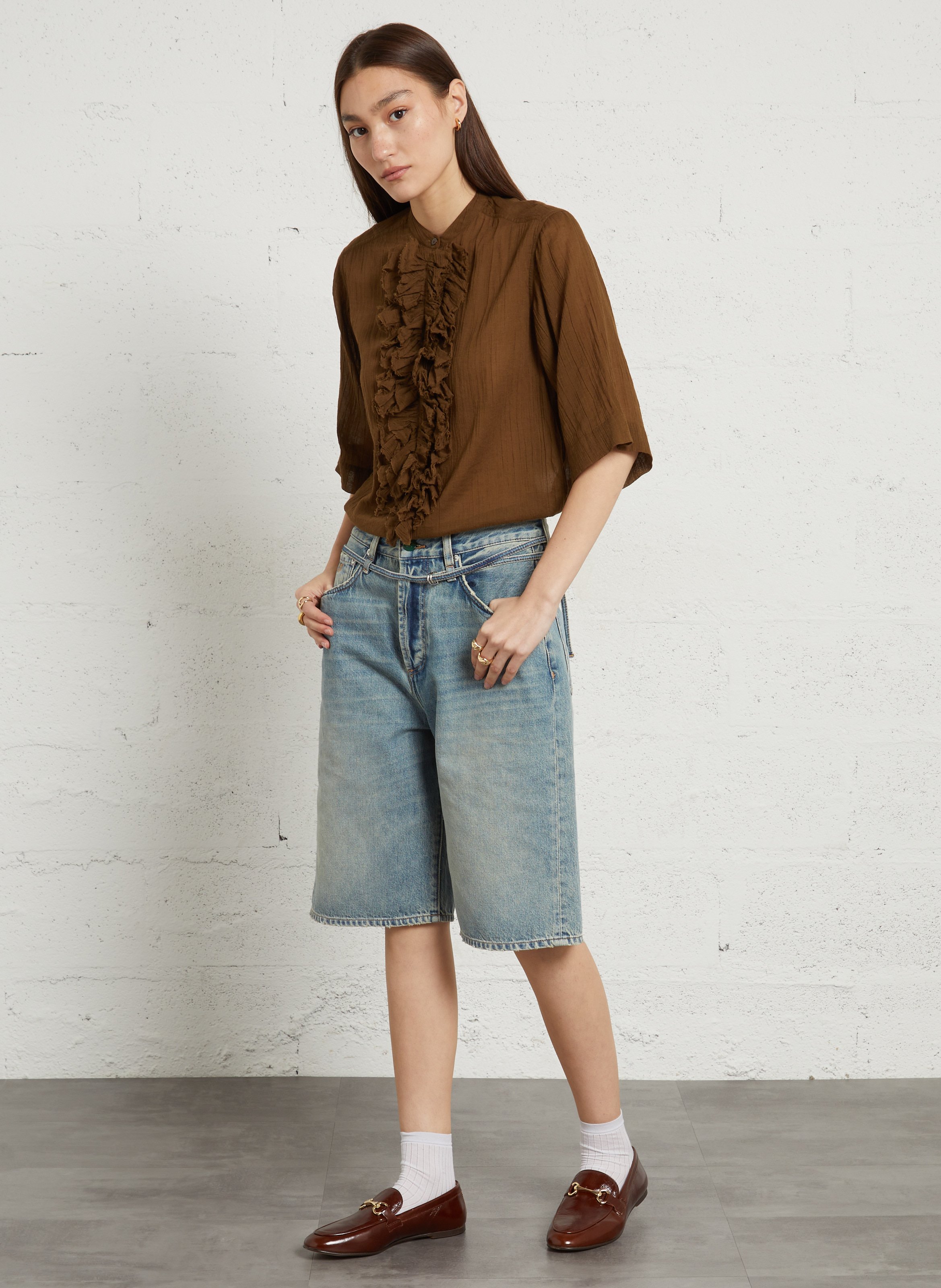 Ballerinas aus Lackleder COSMOPARIS Braun