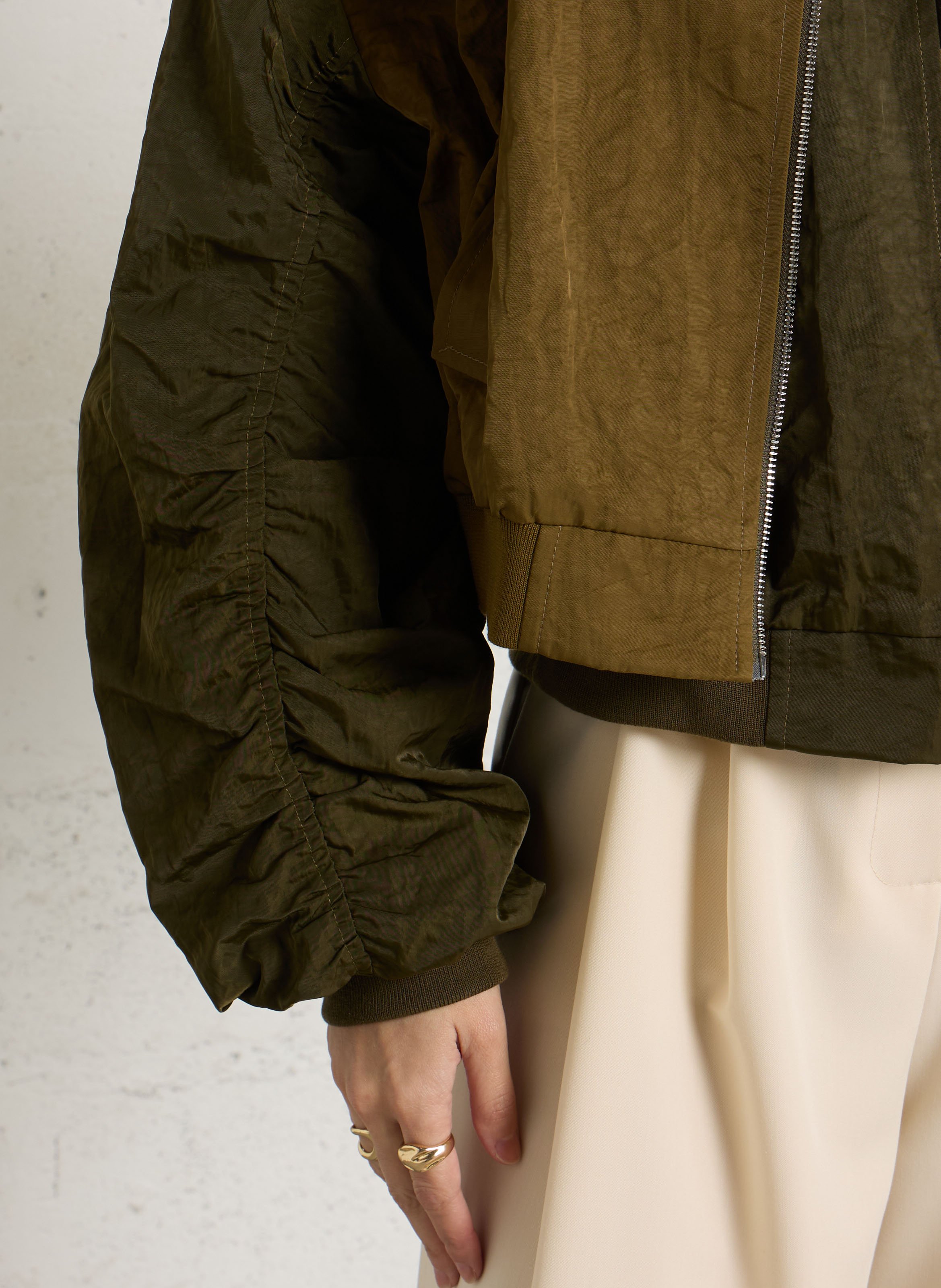 Short plain jacket with double closure IMPERIAL Green