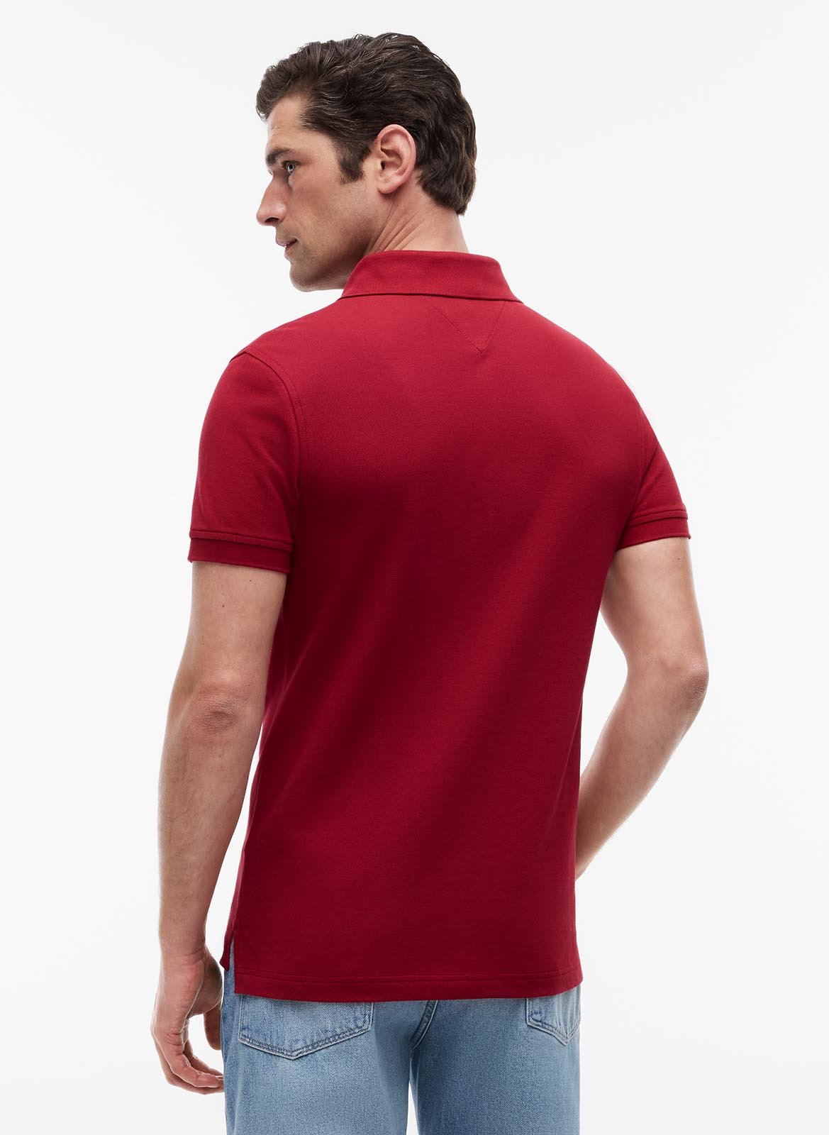 Polo slim-fit en coton bio TOMMY HILFIGER Rouge