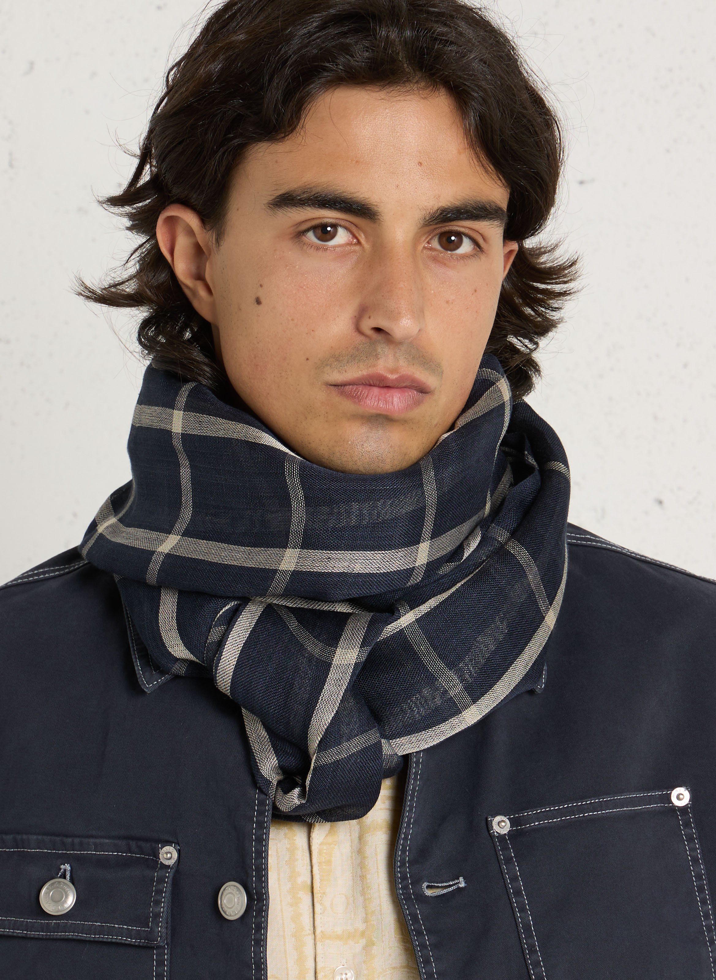 Foulard à carreaux IKKS Bleu