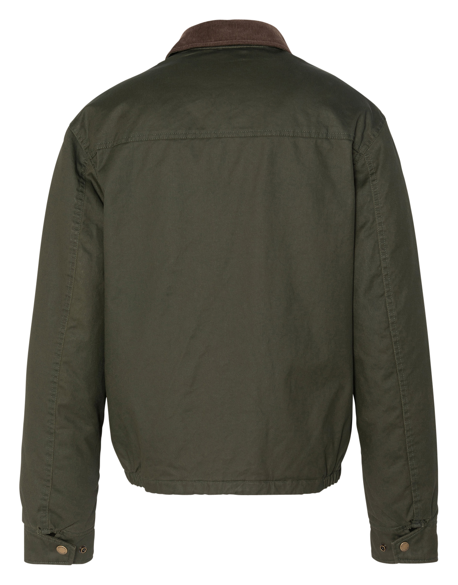 Veste col classique en coton SCHOTT Khaki