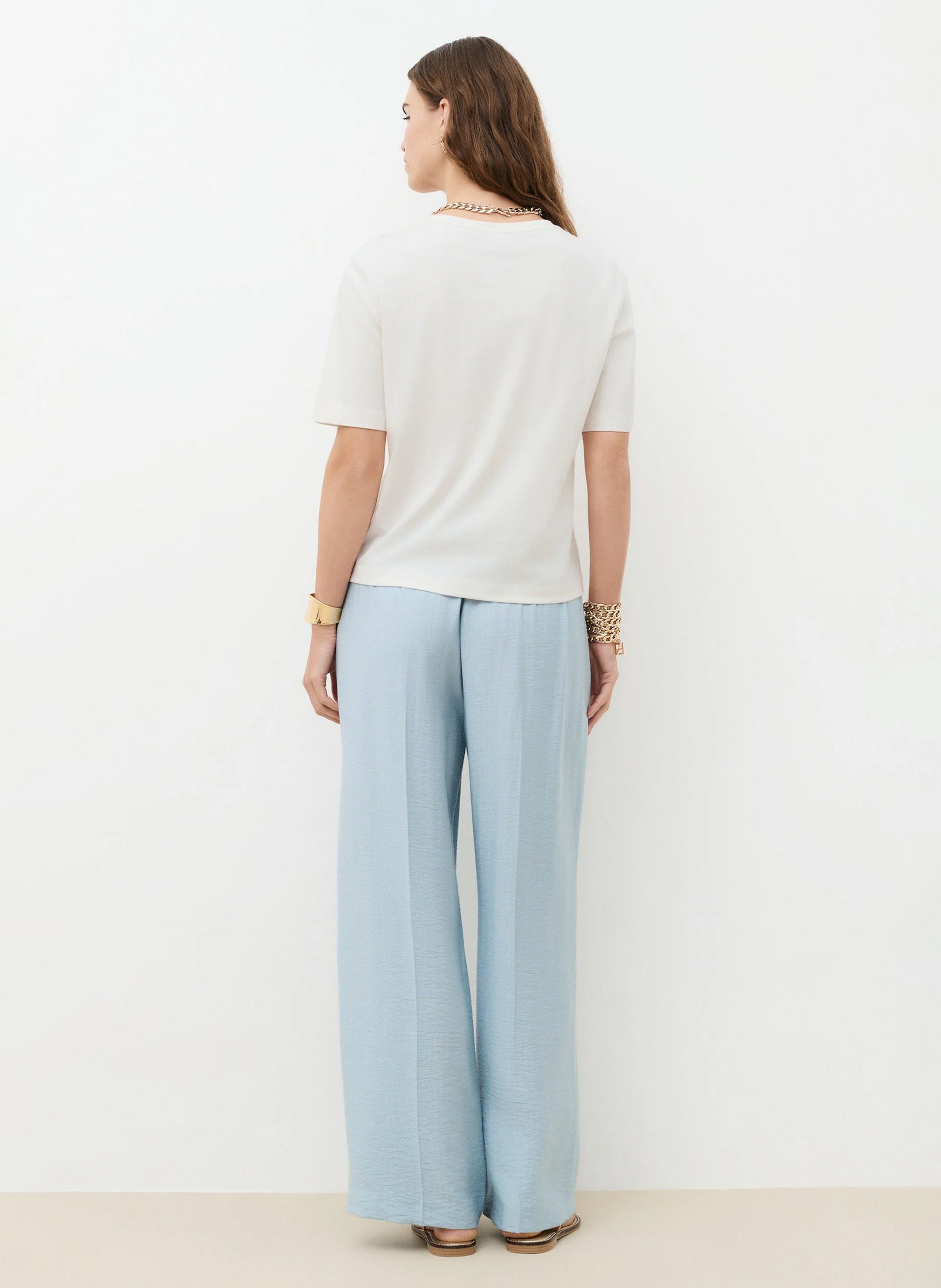 Katoenen T-shirt met ronde hals CAROLL Beige