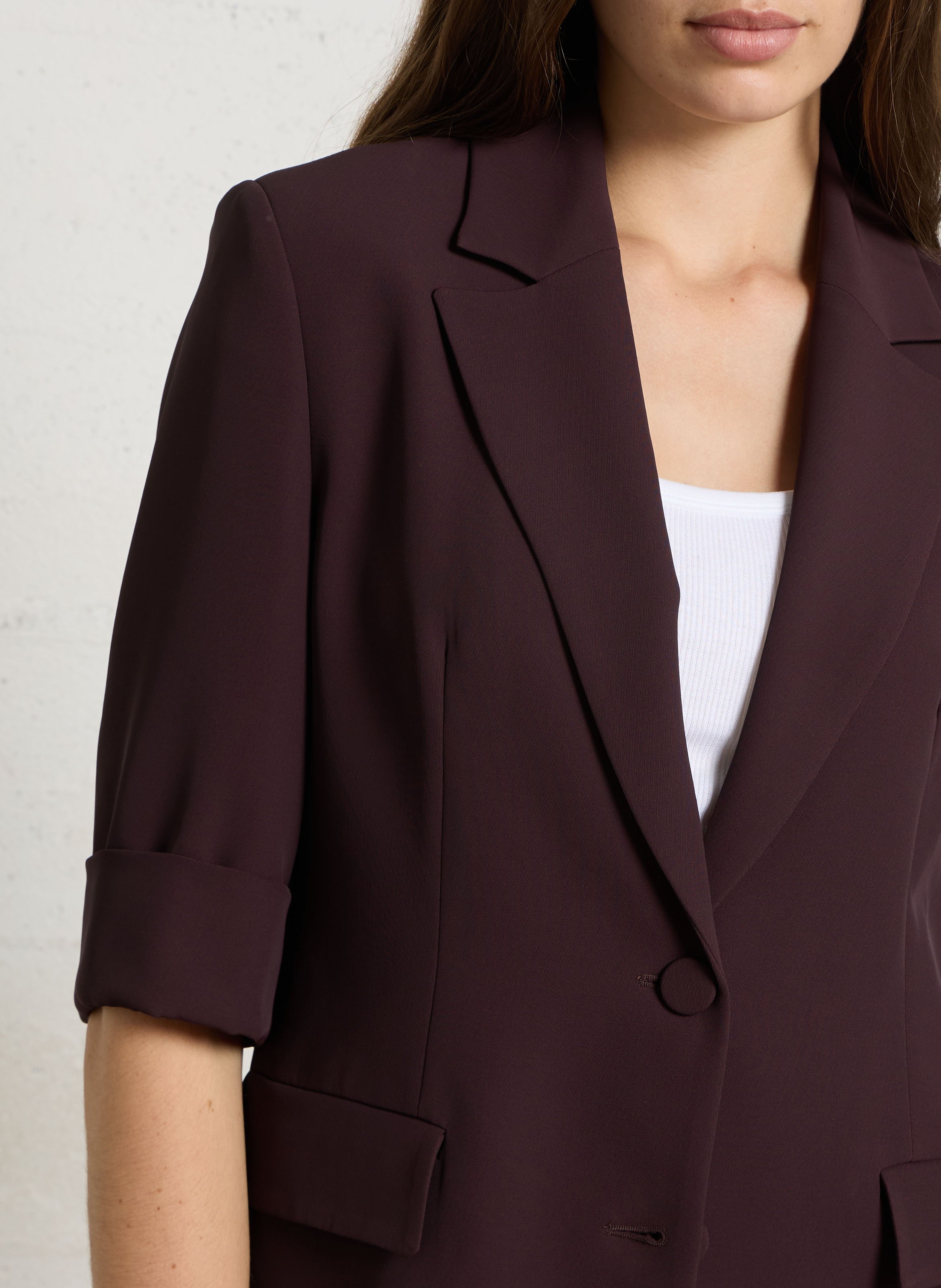 Fitted solid blazer IMPERIAL Black