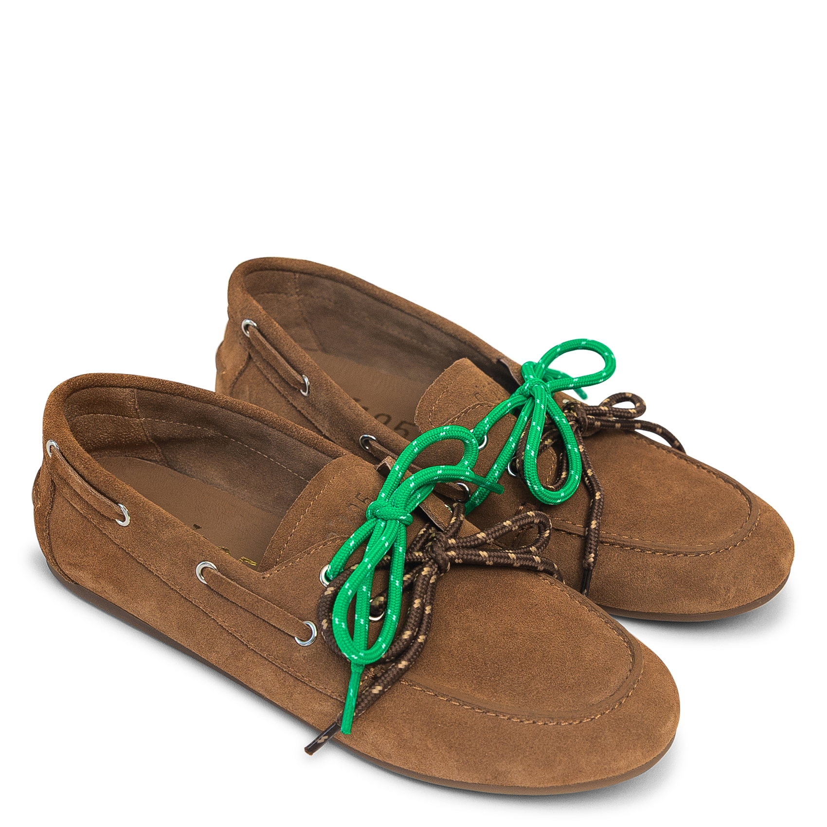 Chaussures bateau en cuir  0'105 Marron