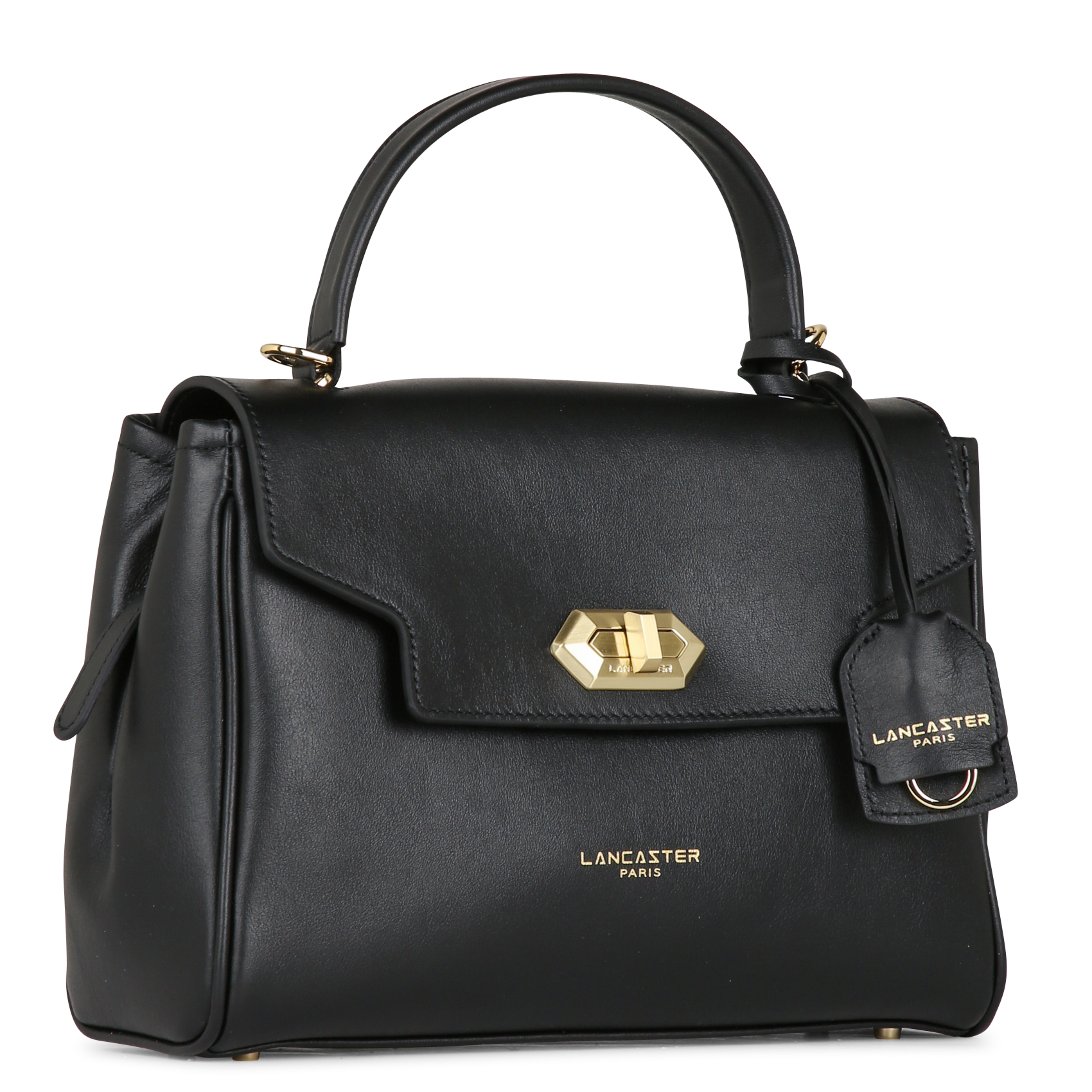 Leather shoulder bag LANCASTER PARIS Black
