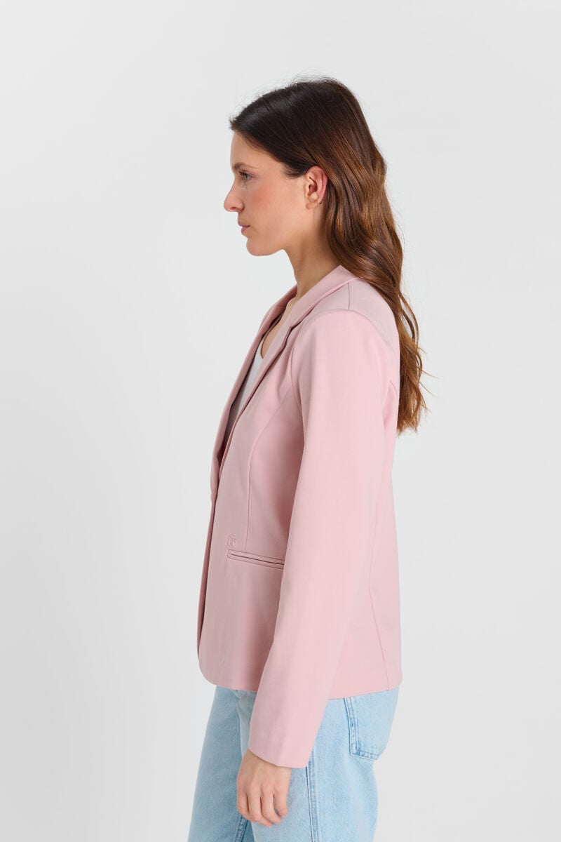 Buttoned suit collar jacket LE TEMPS DES CERISES Pink