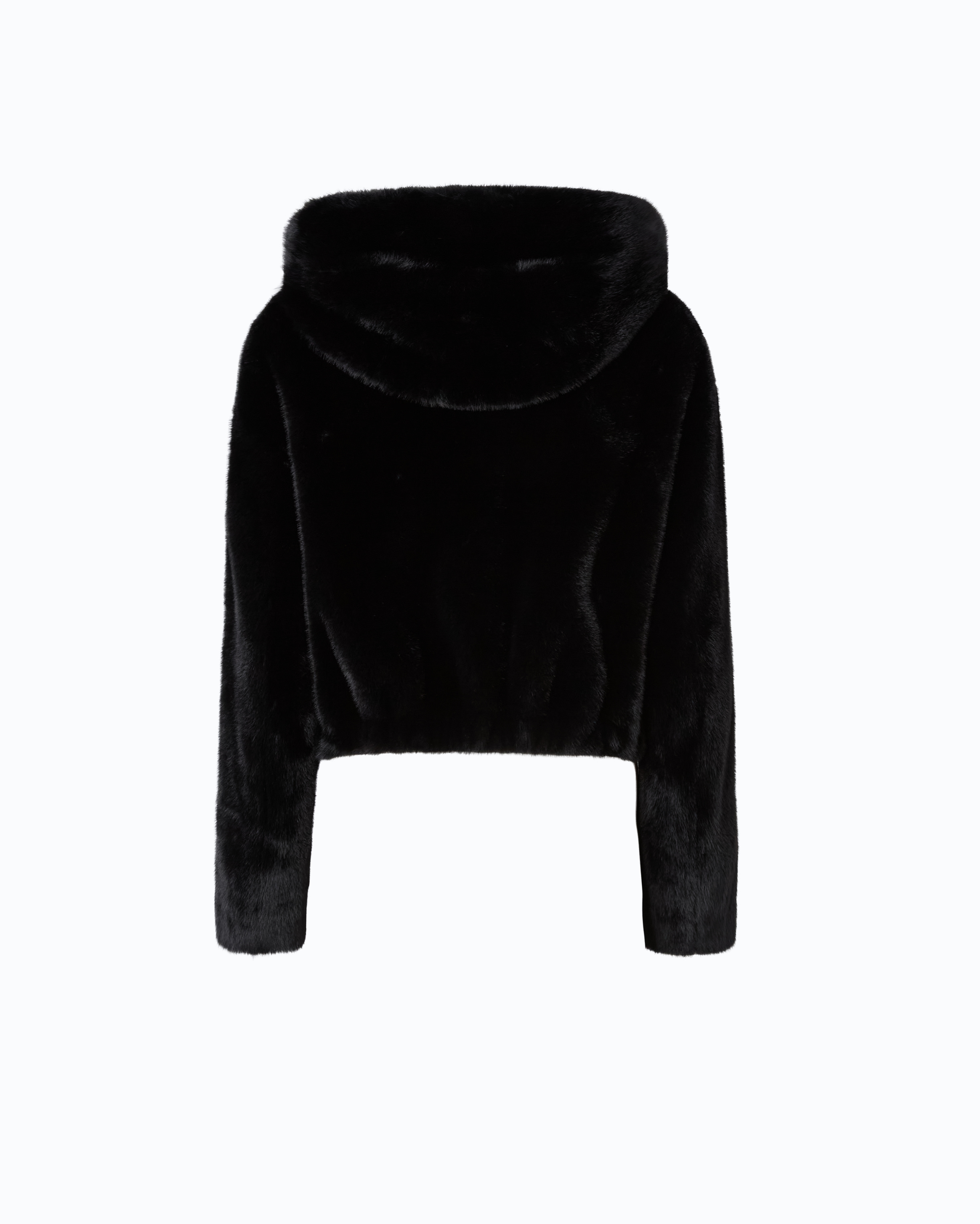 Blouson cropped en fourrure synthétique PINKO Noir