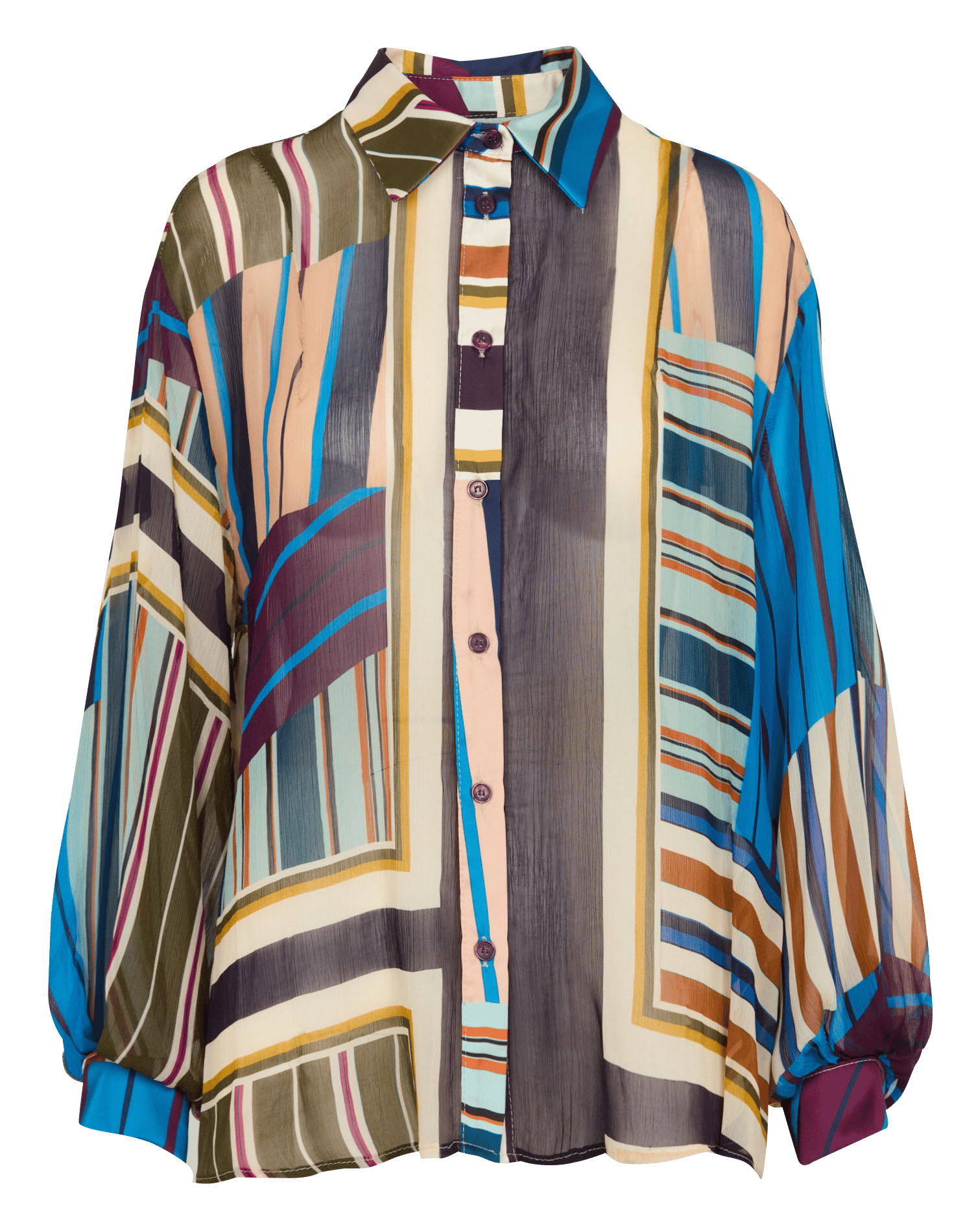 Weite, bedruckte Bluse mit klassischem Kragen IMPERIAL Mehrfarbig