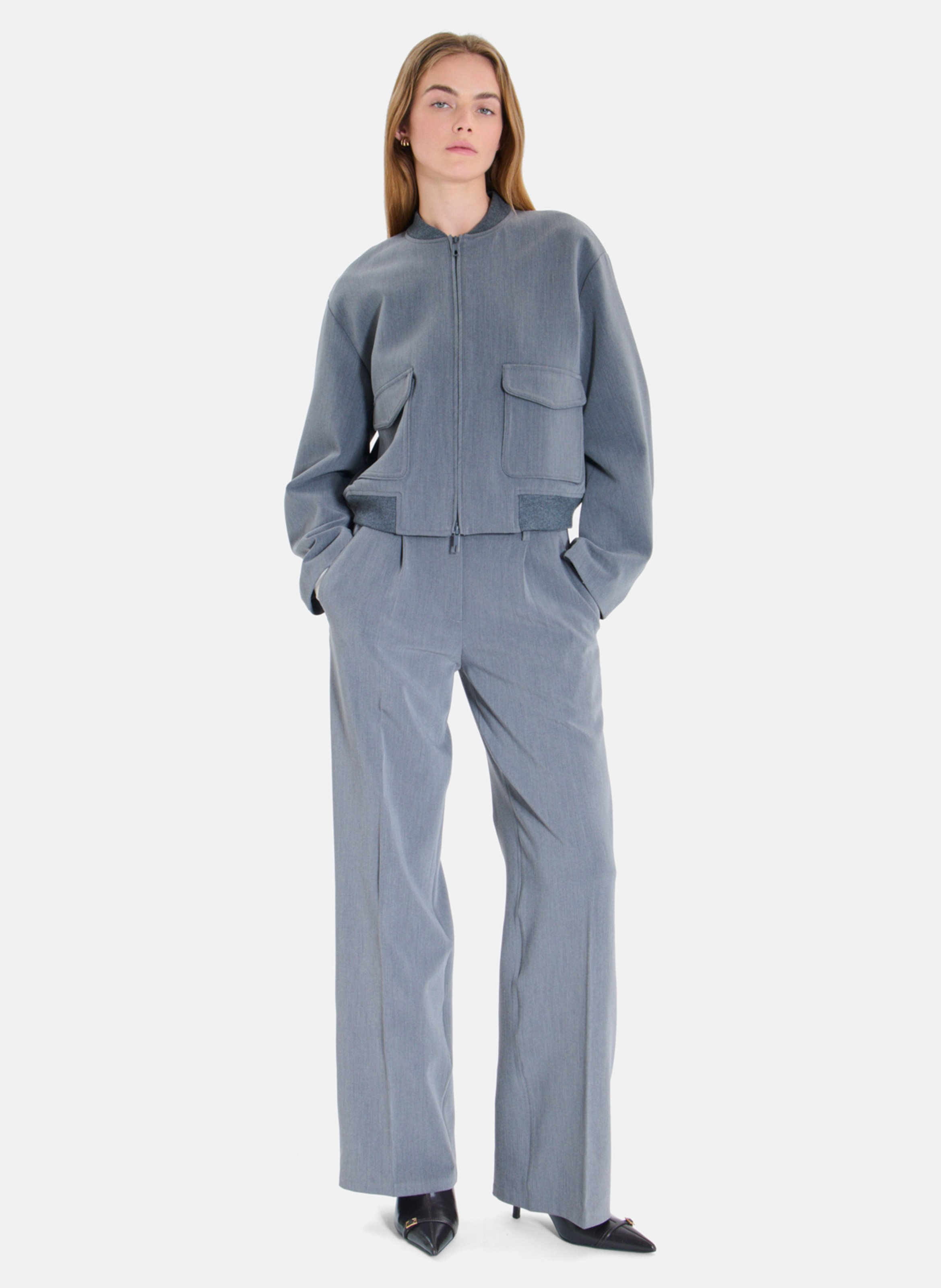 Straight-leg palazzo pants ZAPA Grey